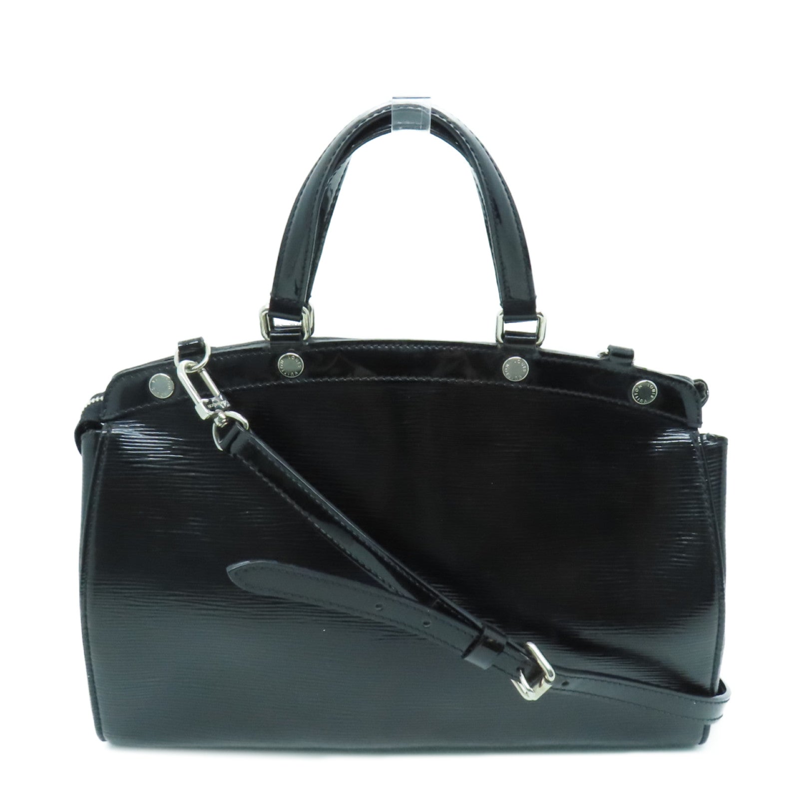 LOUIS VUITTON Epi Electric Brea MM銀扣手挽肩背兩用袋黑色