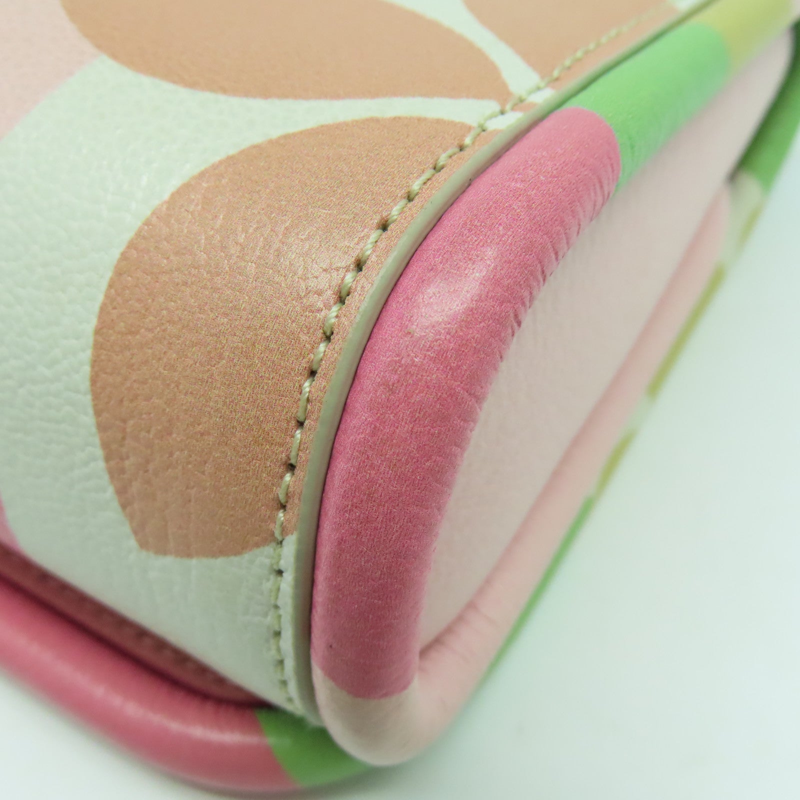 Miu Miu 牛皮皮革Chain Shoulder Bag銀扣鏈帶肩背袋粉紅色
