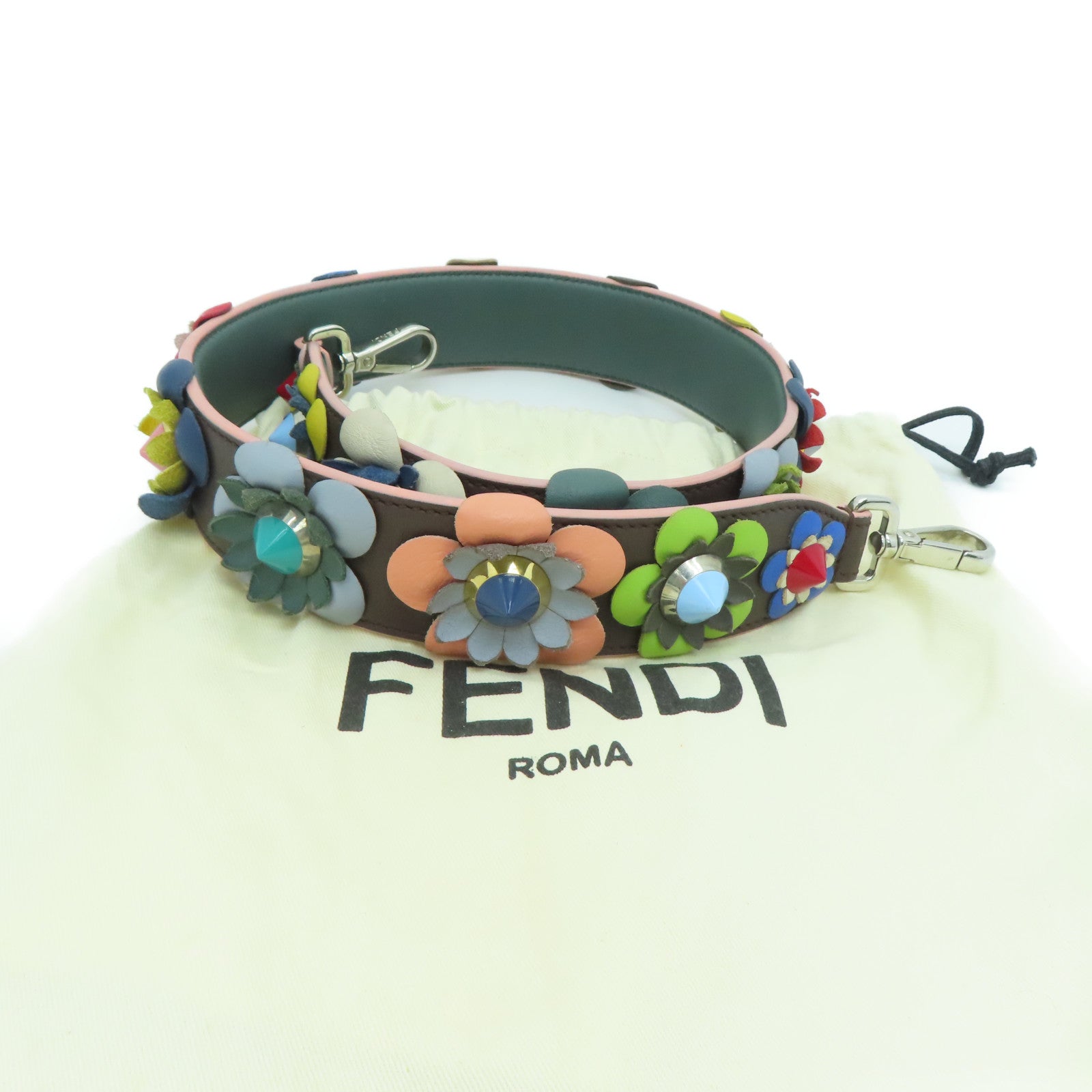 FENDI [Sharp Discount] Cowhide Leather Strap Gray/Color