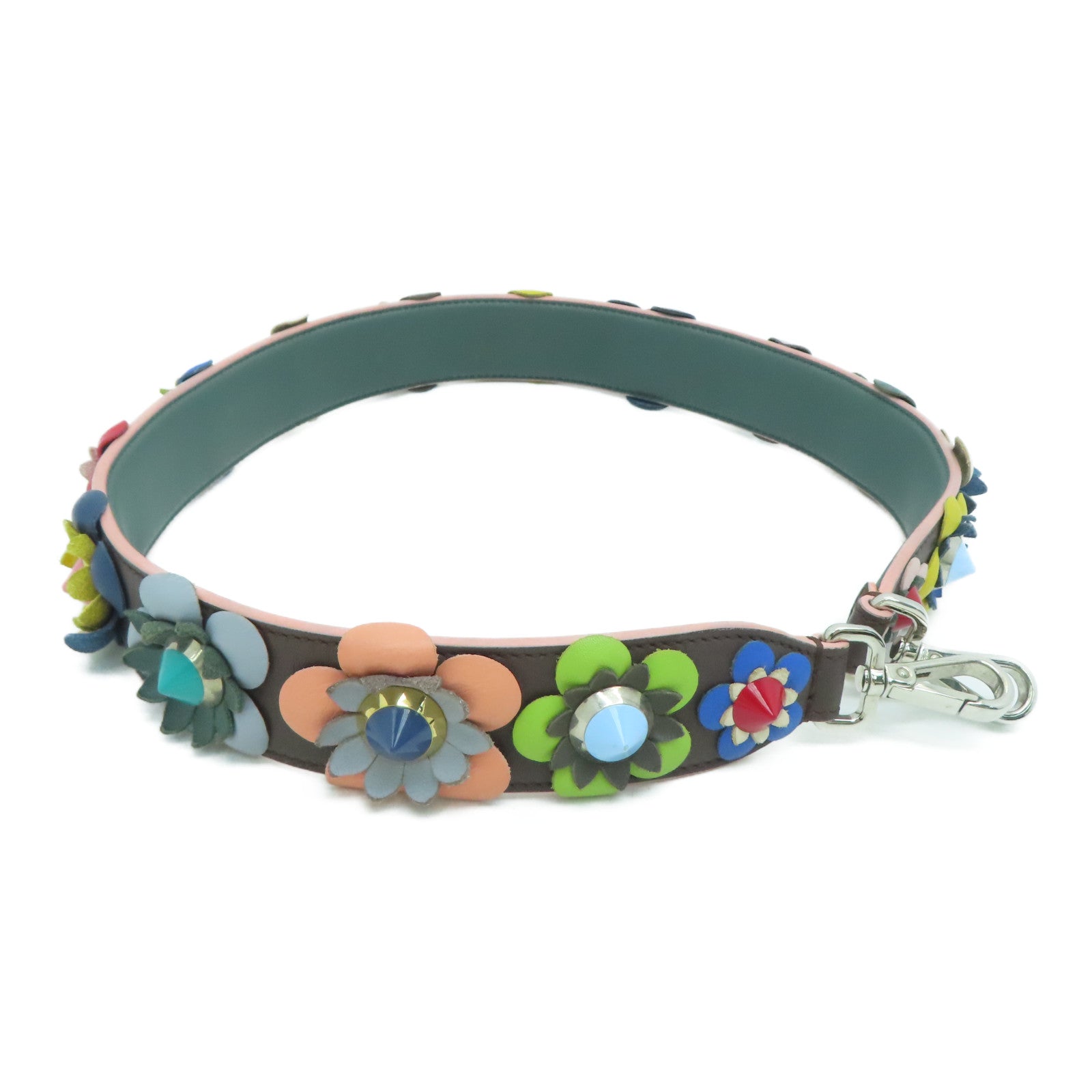 FENDI [Sharp Discount] Cowhide Leather Strap Gray/Color