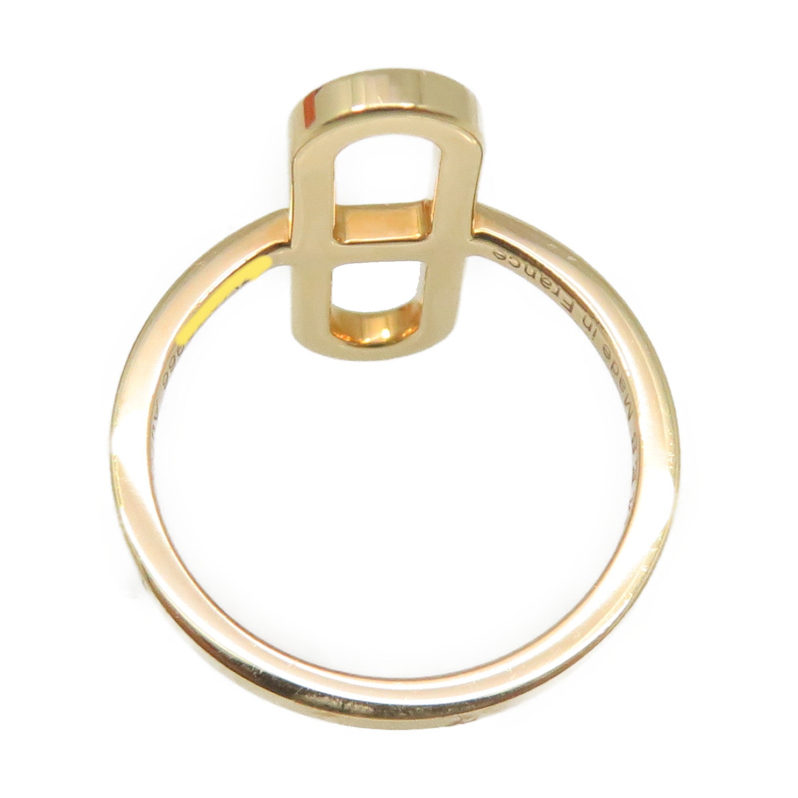HERMES 18K rose gold Ever Chaine D'ancre Ring #51