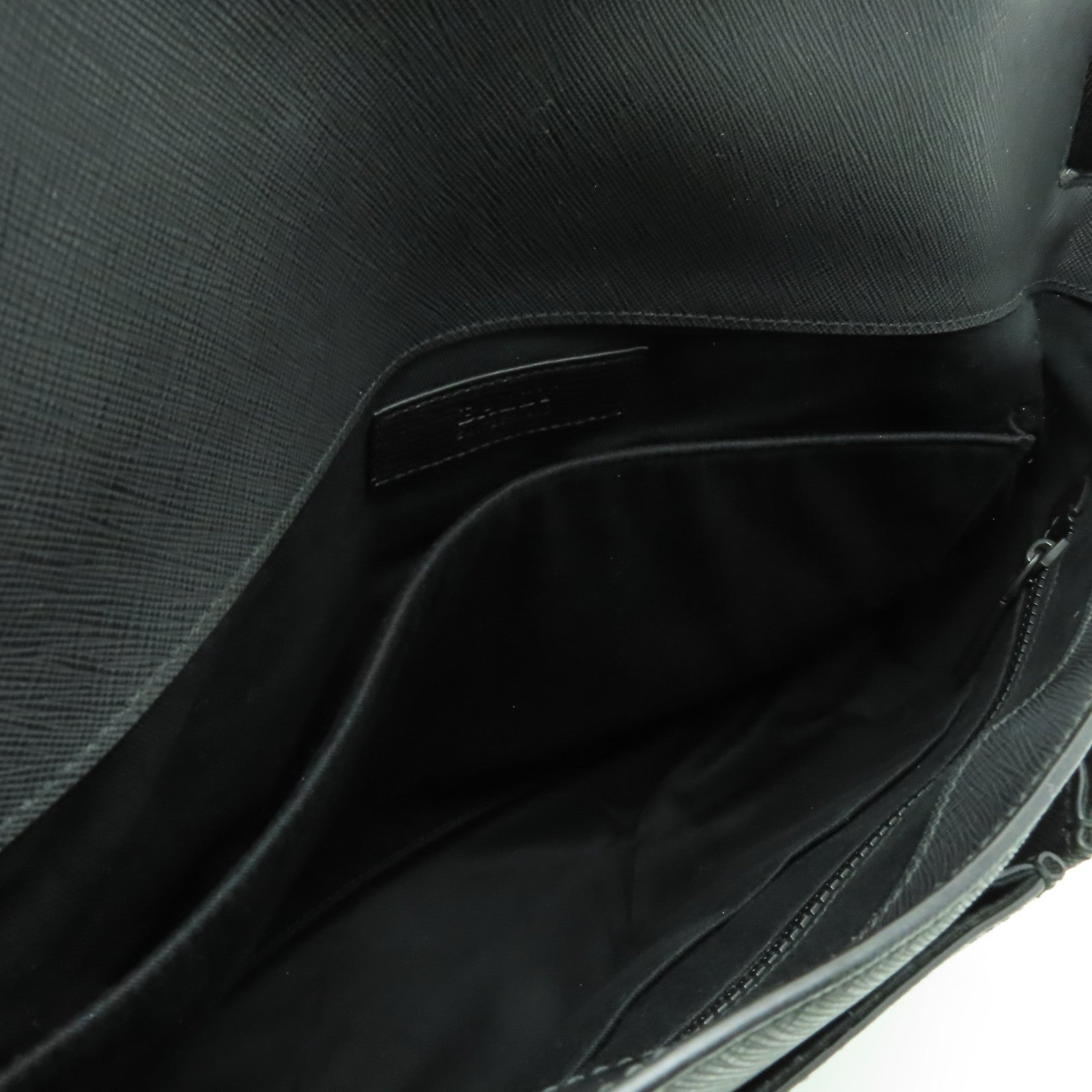 BALLY 塗層帆布Shoulder Bag銀扣肩背袋黑色