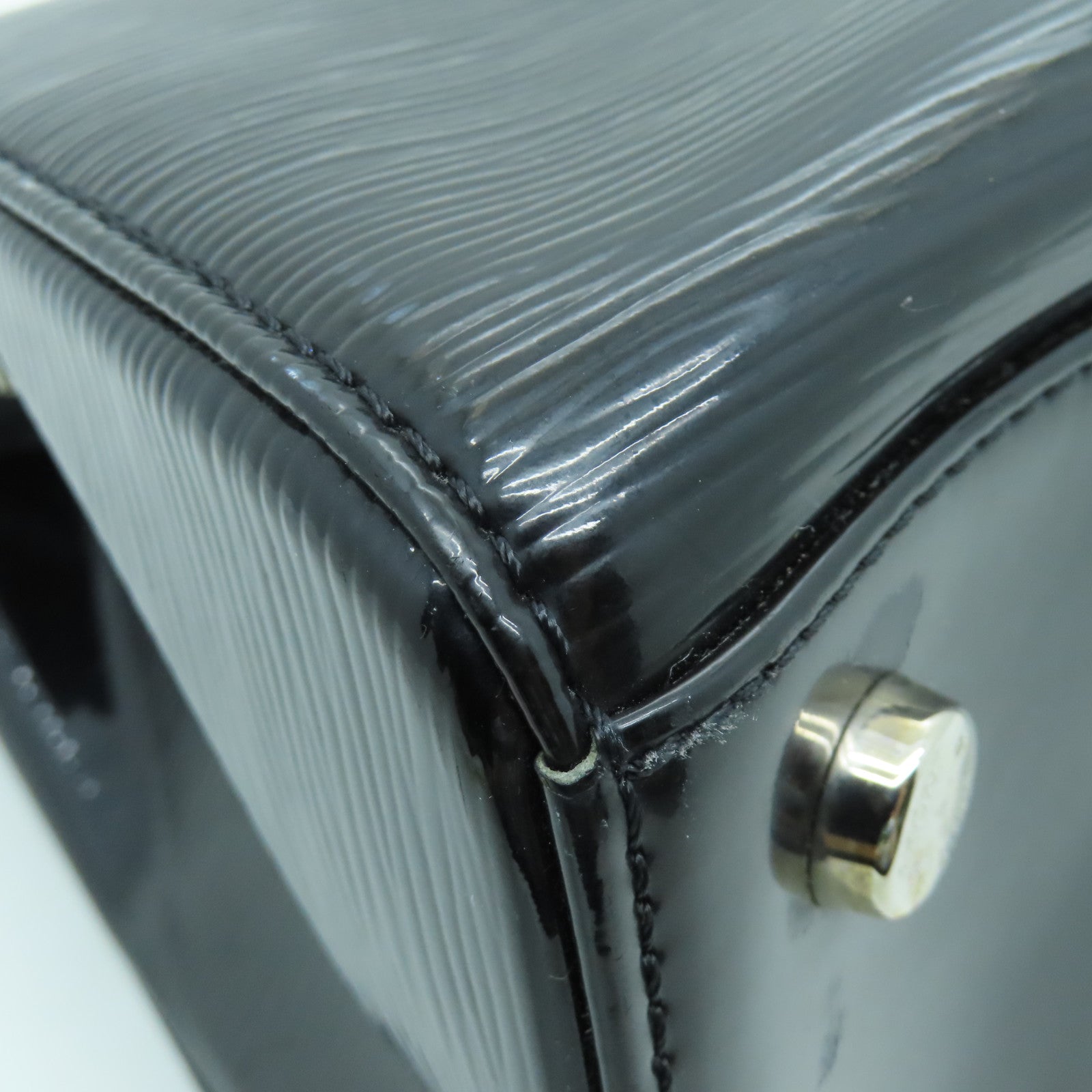 LOUIS VUITTON Epi Electric Brea MM銀扣手挽肩背兩用袋黑色