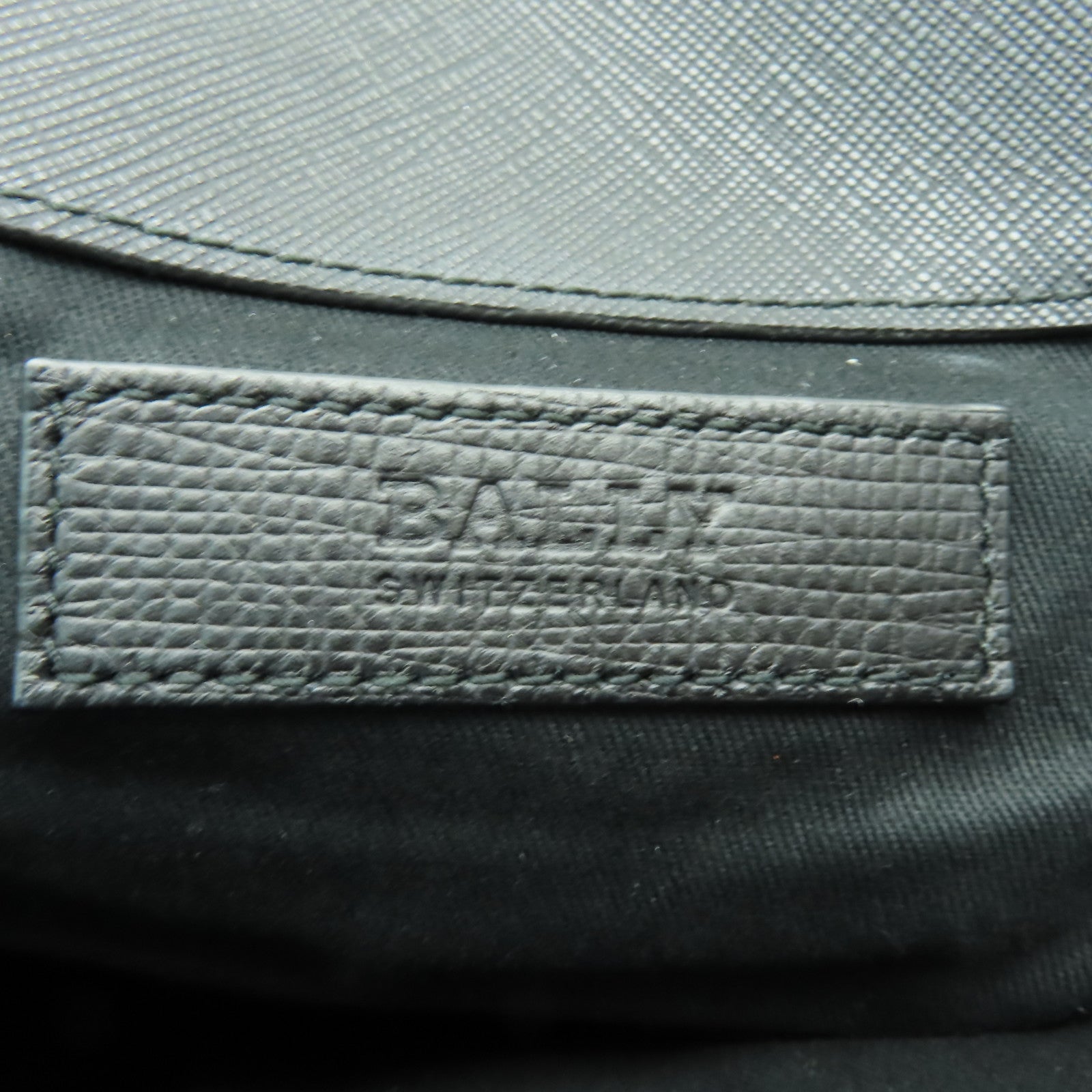 BALLY 塗層帆布Shoulder Bag銀扣肩背袋黑色
