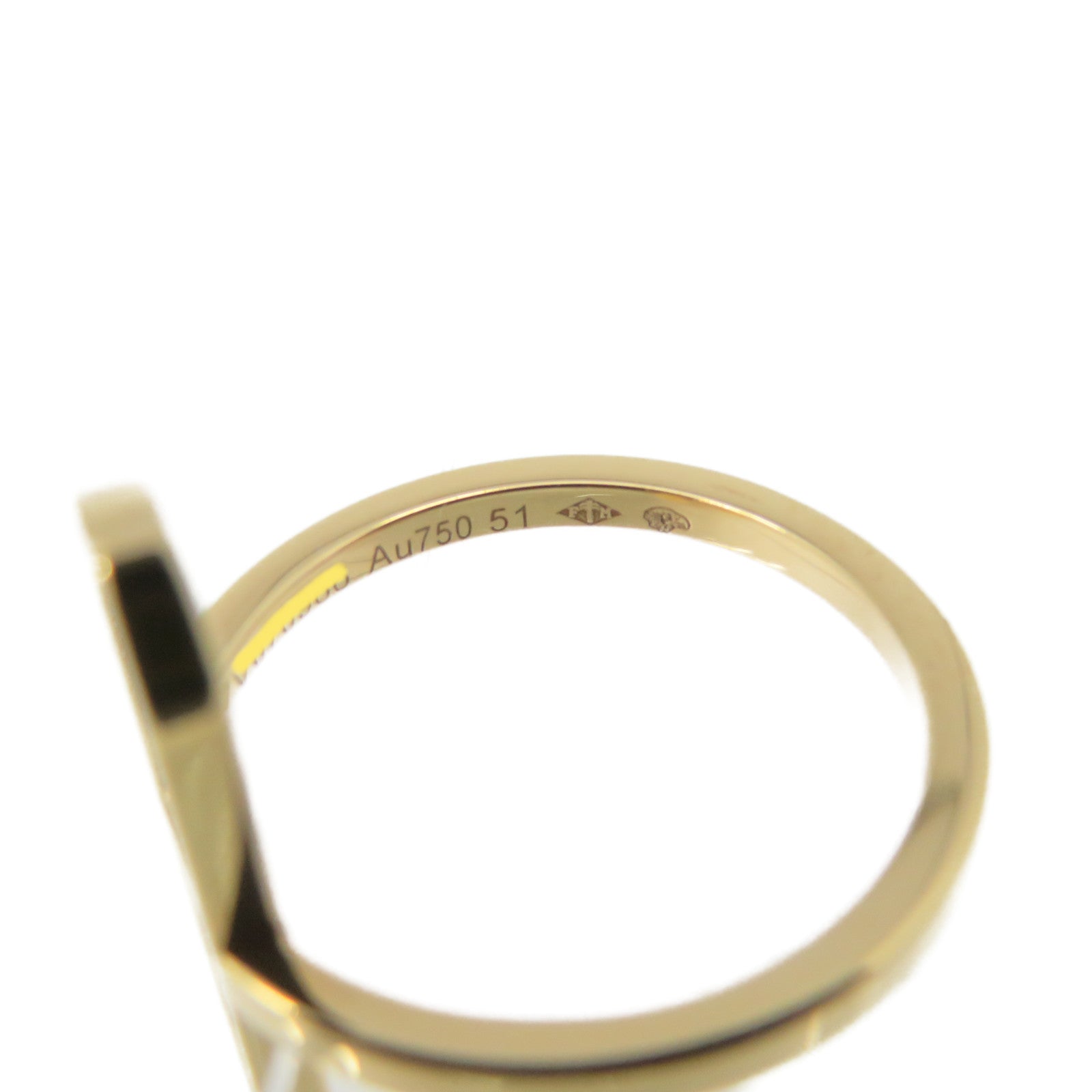 HERMES 18K rose gold Ever Chaine D'ancre Ring #51