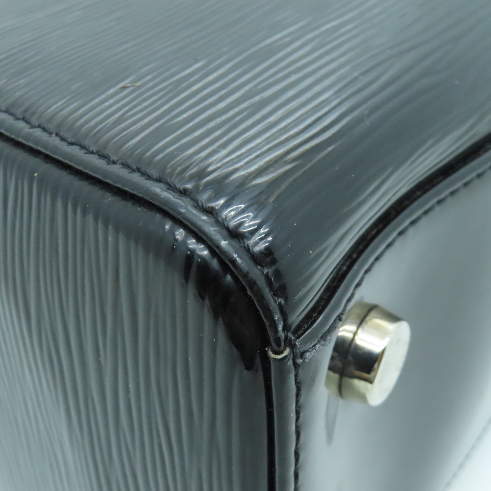 LOUIS VUITTON Epi Electric Brea MM銀扣手挽肩背兩用袋黑色