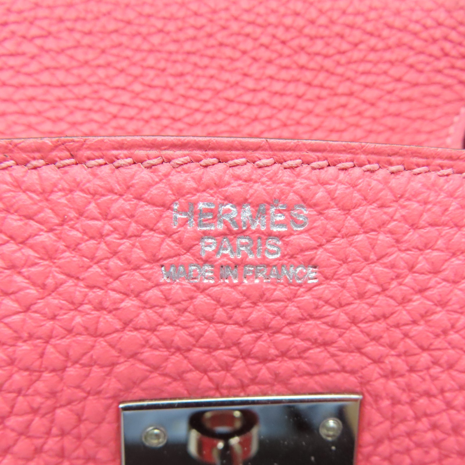 HERMES Togo皮革Birkin 30銀扣手挽袋唇膏粉色
