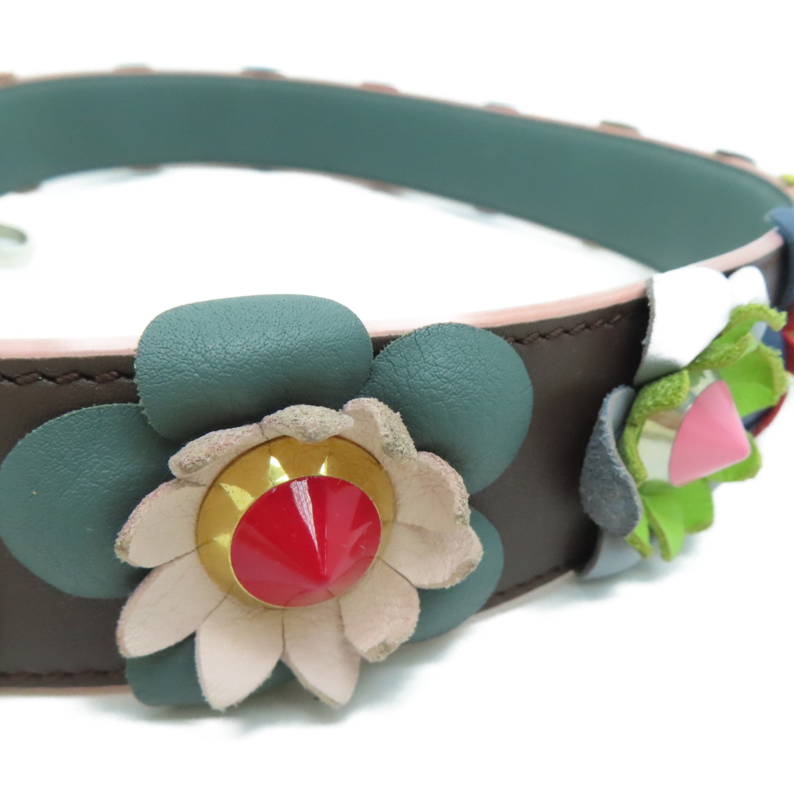 FENDI [Sharp Discount] Cowhide Leather Strap Gray/Color