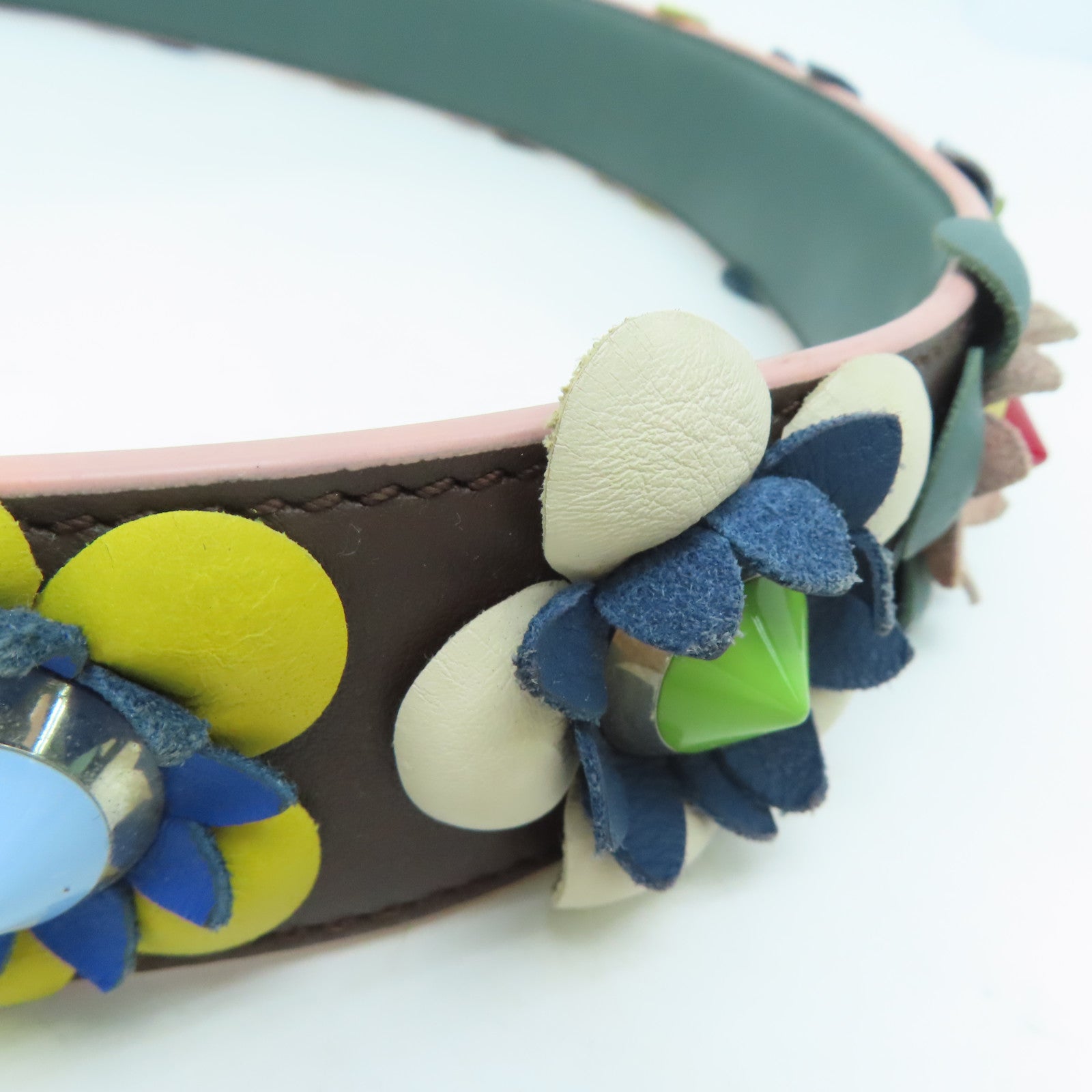 FENDI [Sharp Discount] Cowhide Leather Strap Gray/Color