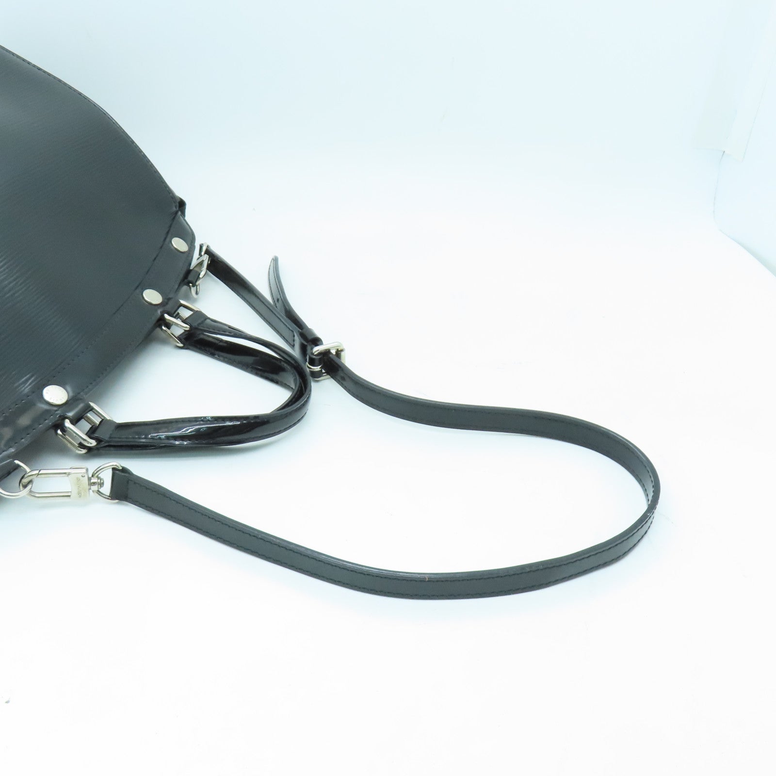 LOUIS VUITTON Epi Electric Brea MM銀扣手挽肩背兩用袋黑色