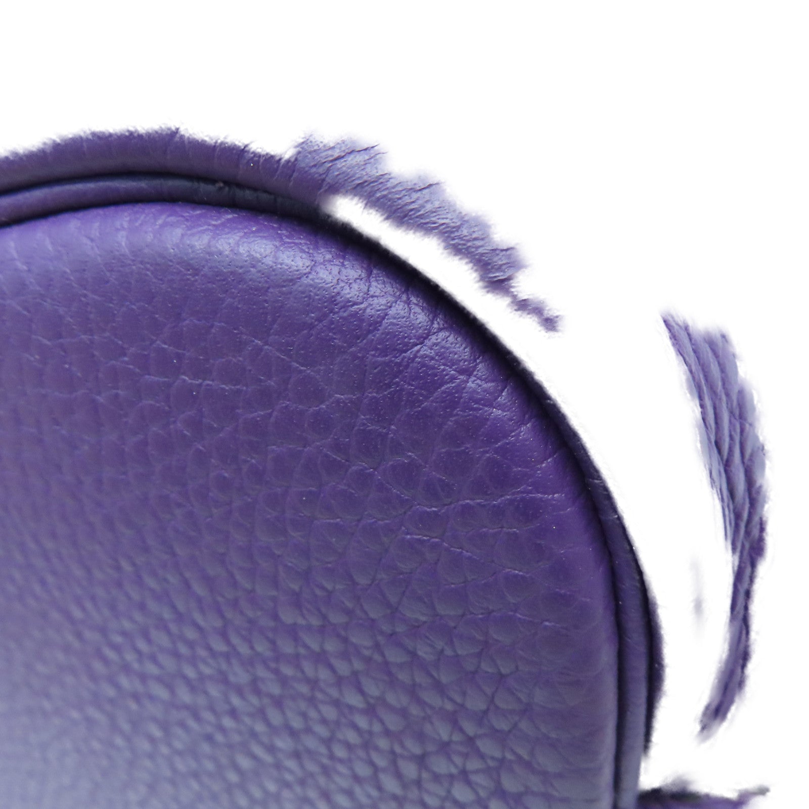 HERMES 【激減優惠】Clemence皮革So Kelly 26 One Shoulder銀扣肩背袋紫色