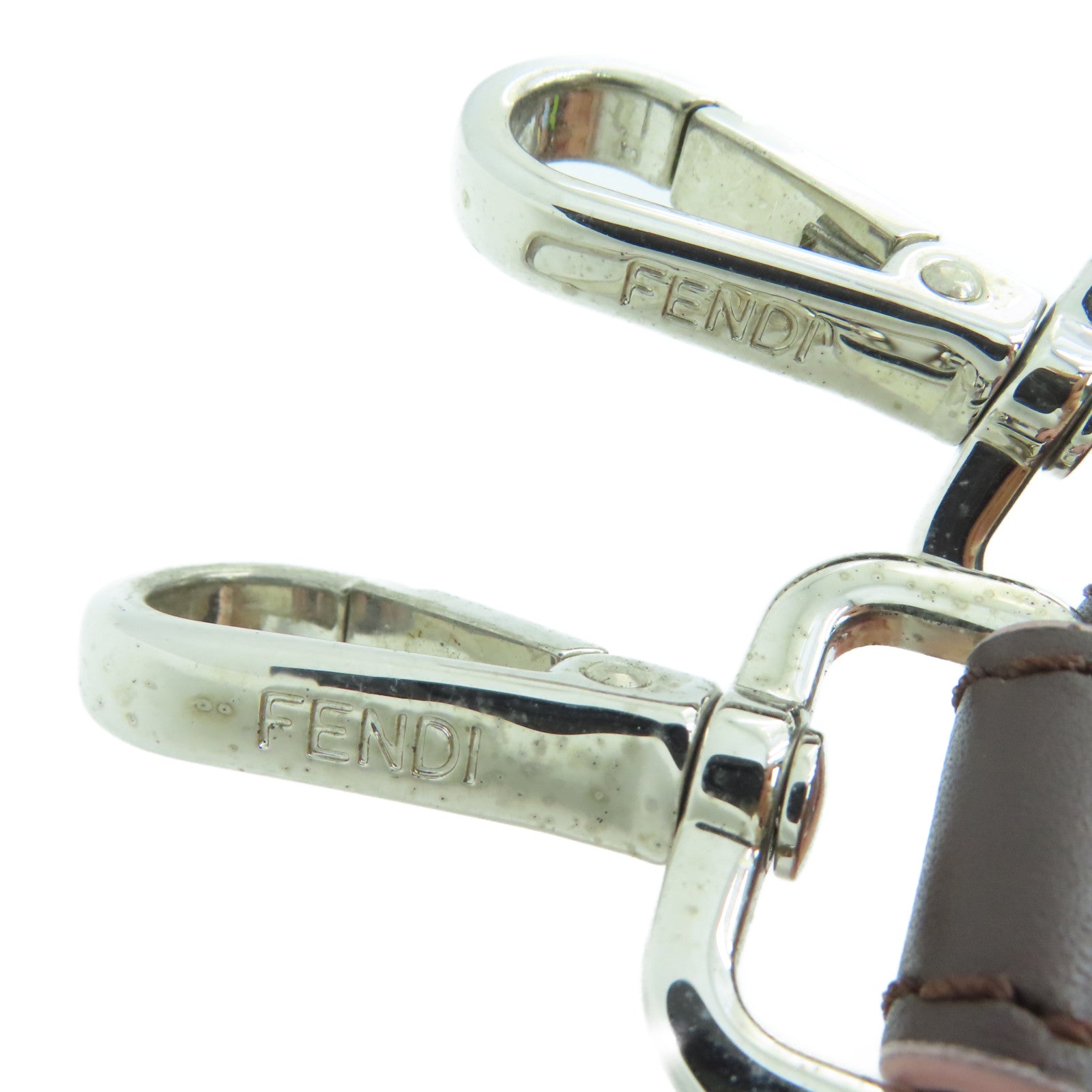FENDI [Sharp Discount] Cowhide Leather Strap Gray/Color