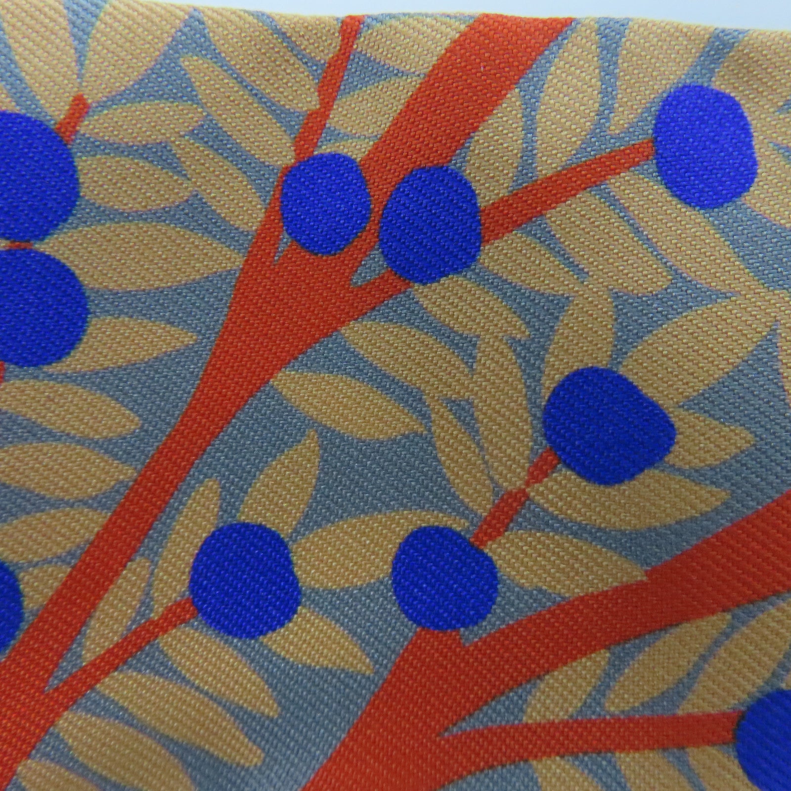 HERMES 絲質Twilly絲巾紅色/灰色