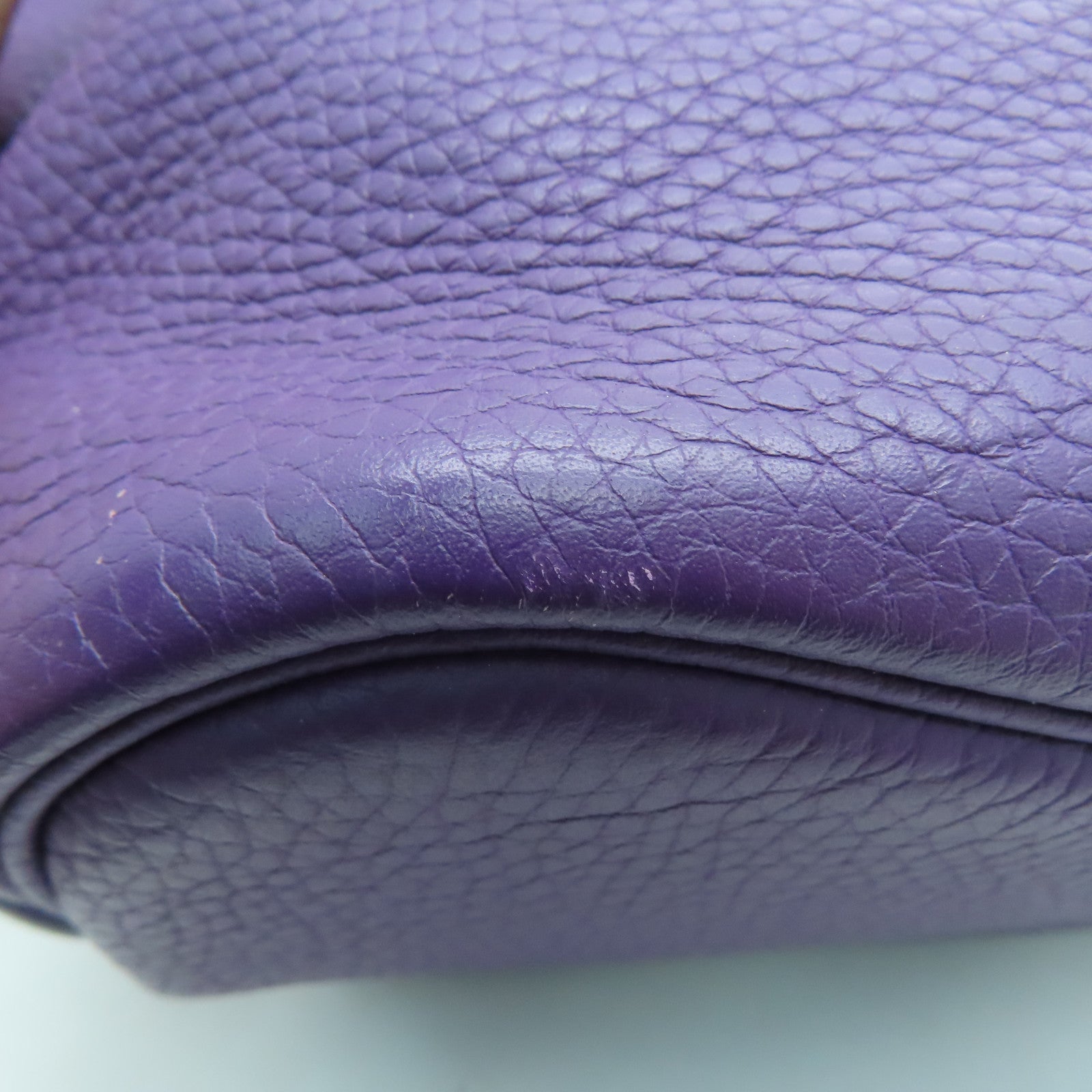 HERMES 【激減優惠】Clemence皮革So Kelly 26 One Shoulder銀扣肩背袋紫色