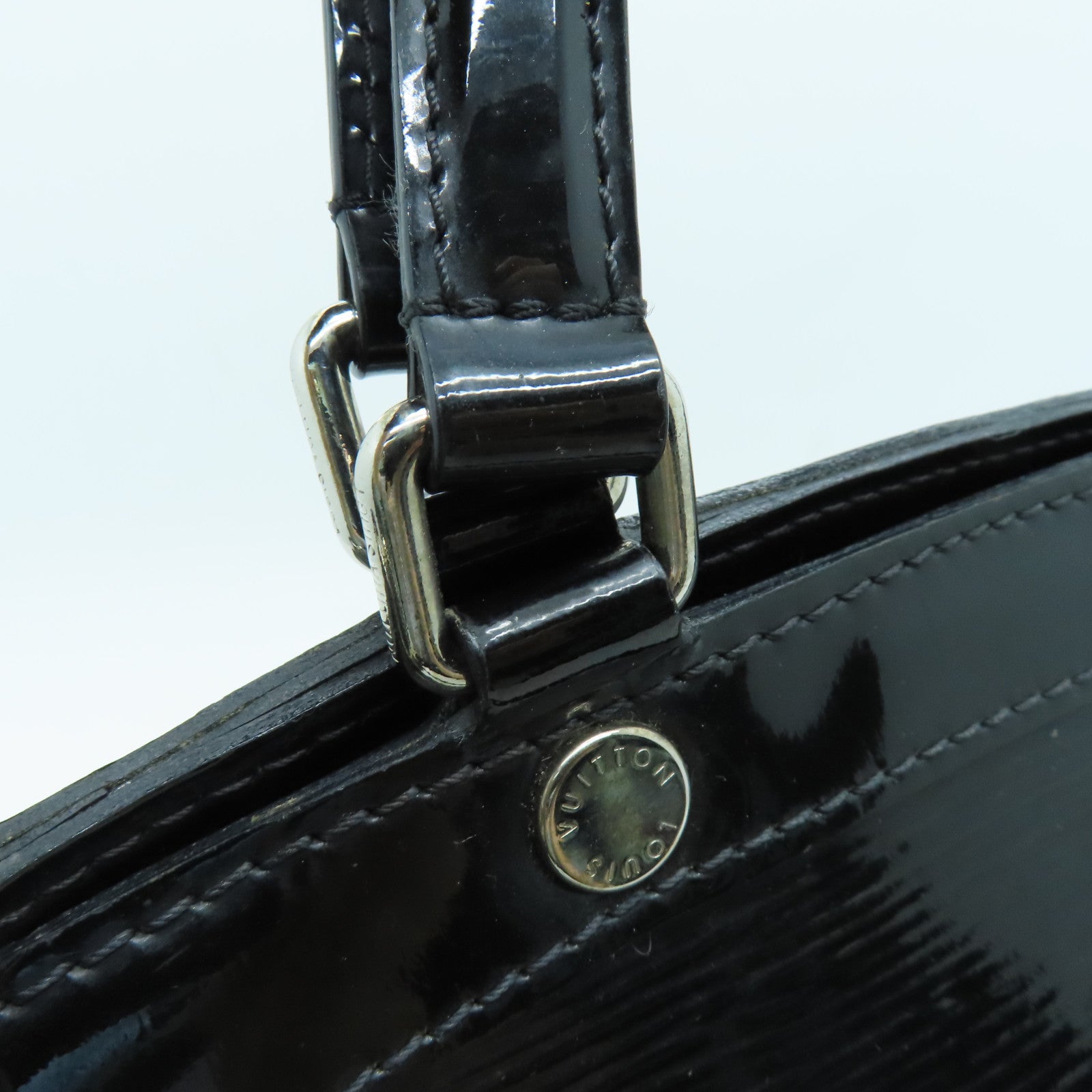 LOUIS VUITTON Epi Electric Brea MM銀扣手挽肩背兩用袋黑色