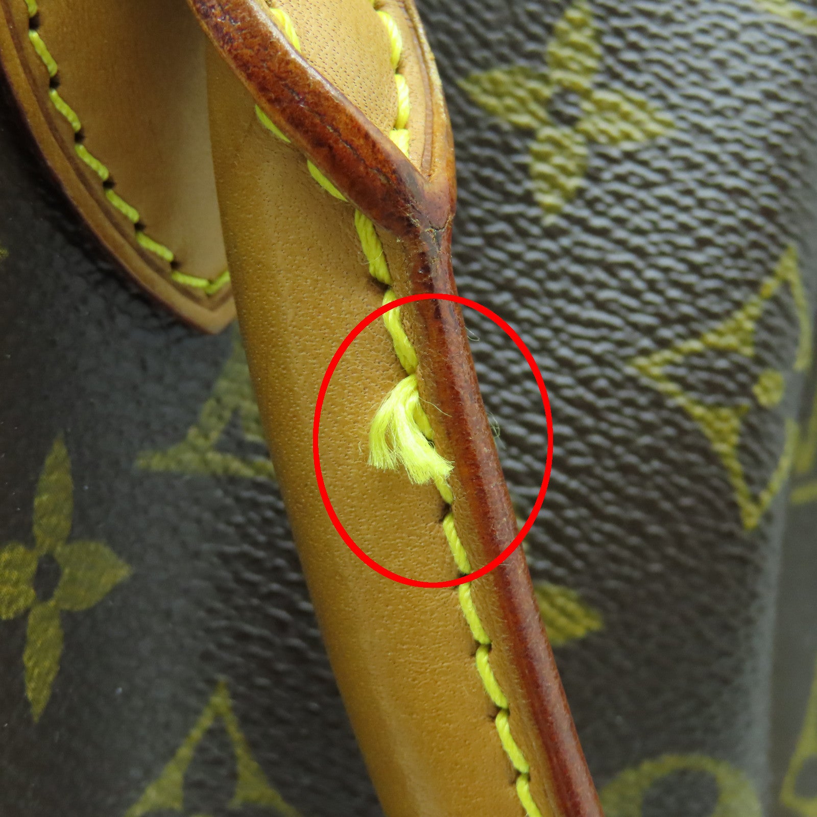 LOUIS VUITTON Monogram Tivoli PM Gold Buckle Handle Bag Brown