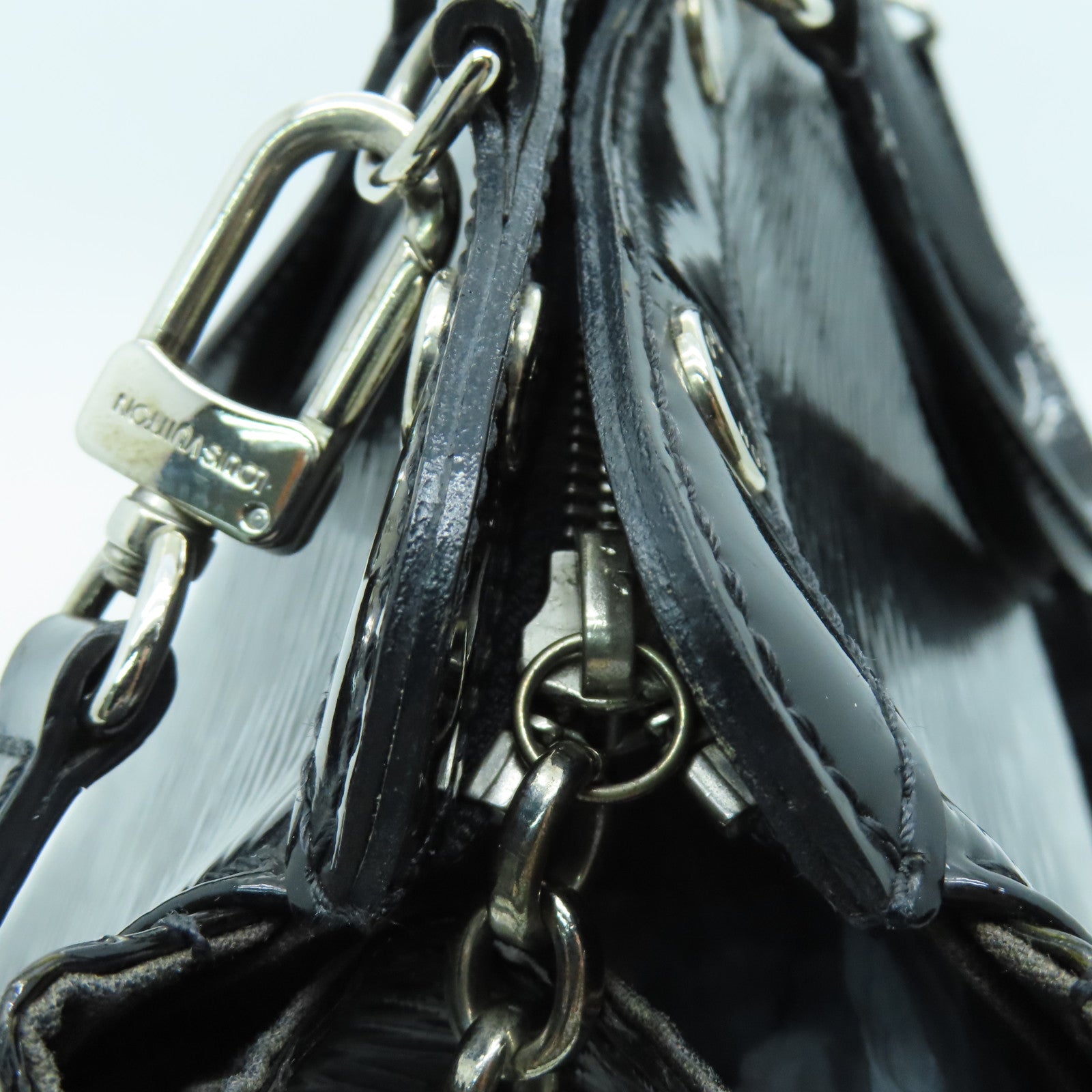 LOUIS VUITTON Epi Electric Brea MM銀扣手挽肩背兩用袋黑色