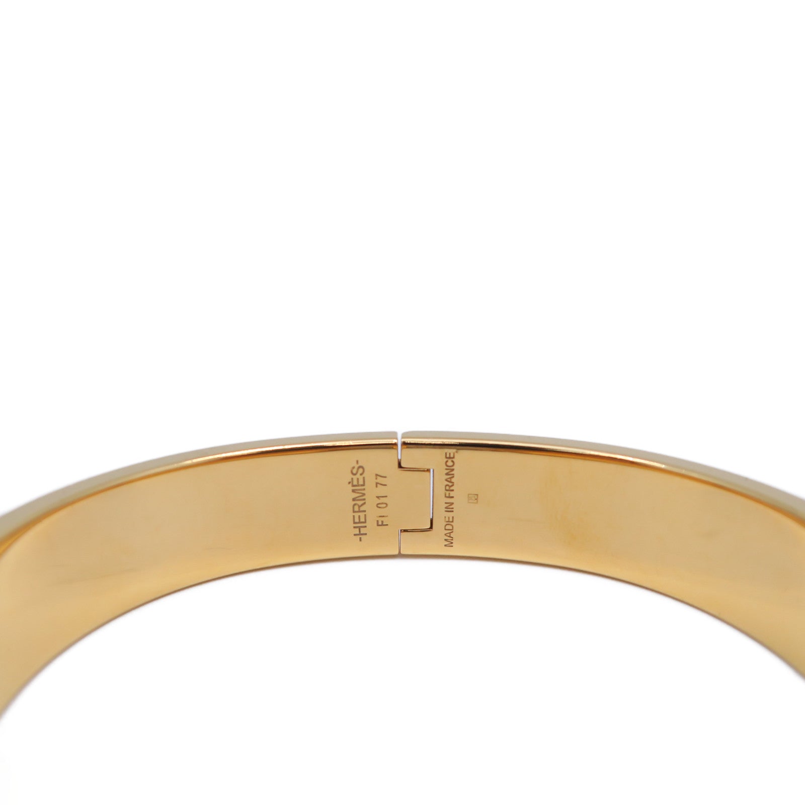 HERMES 金屬Clic H Bracelet手鐲金色/紫色