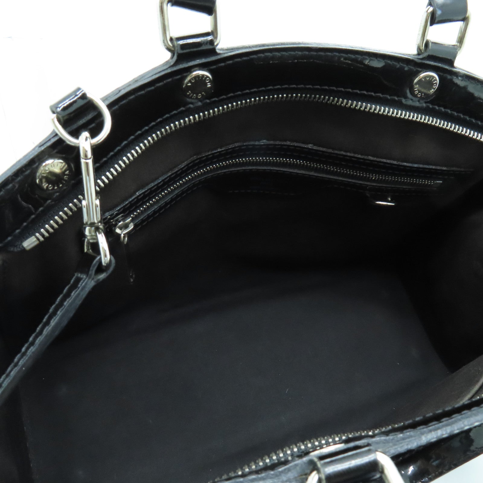 LOUIS VUITTON Epi Electric Brea MM銀扣手挽肩背兩用袋黑色