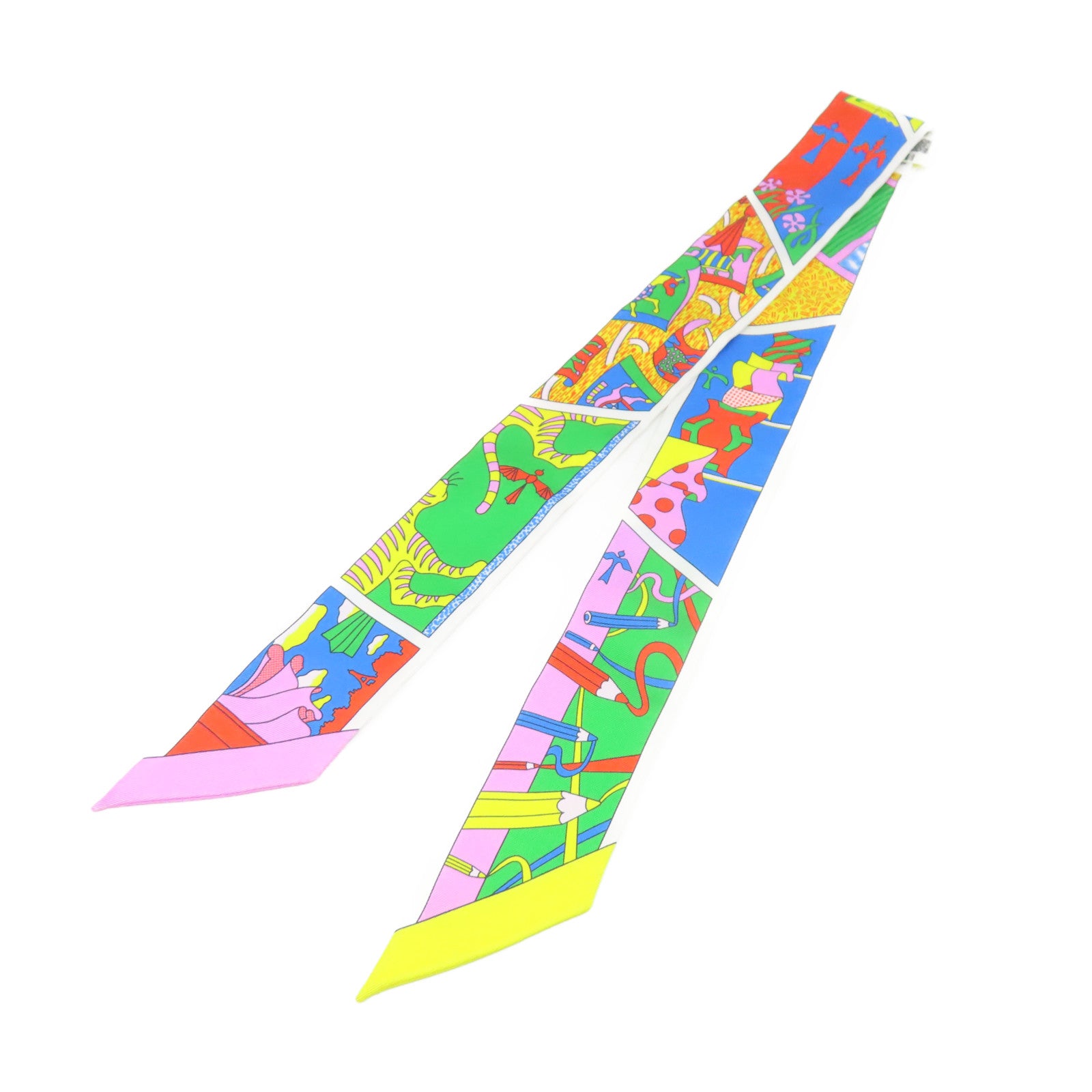 HERMES 絲質Twilly絲巾多色