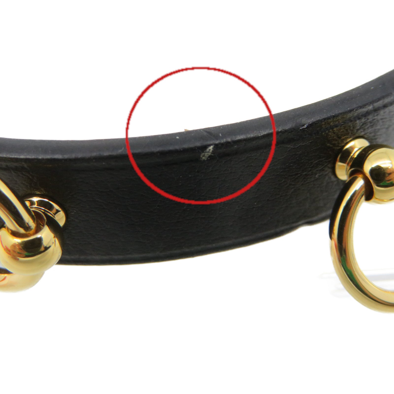 HERMES 牛皮皮革Bracelet T2金扣手链黑色/金色