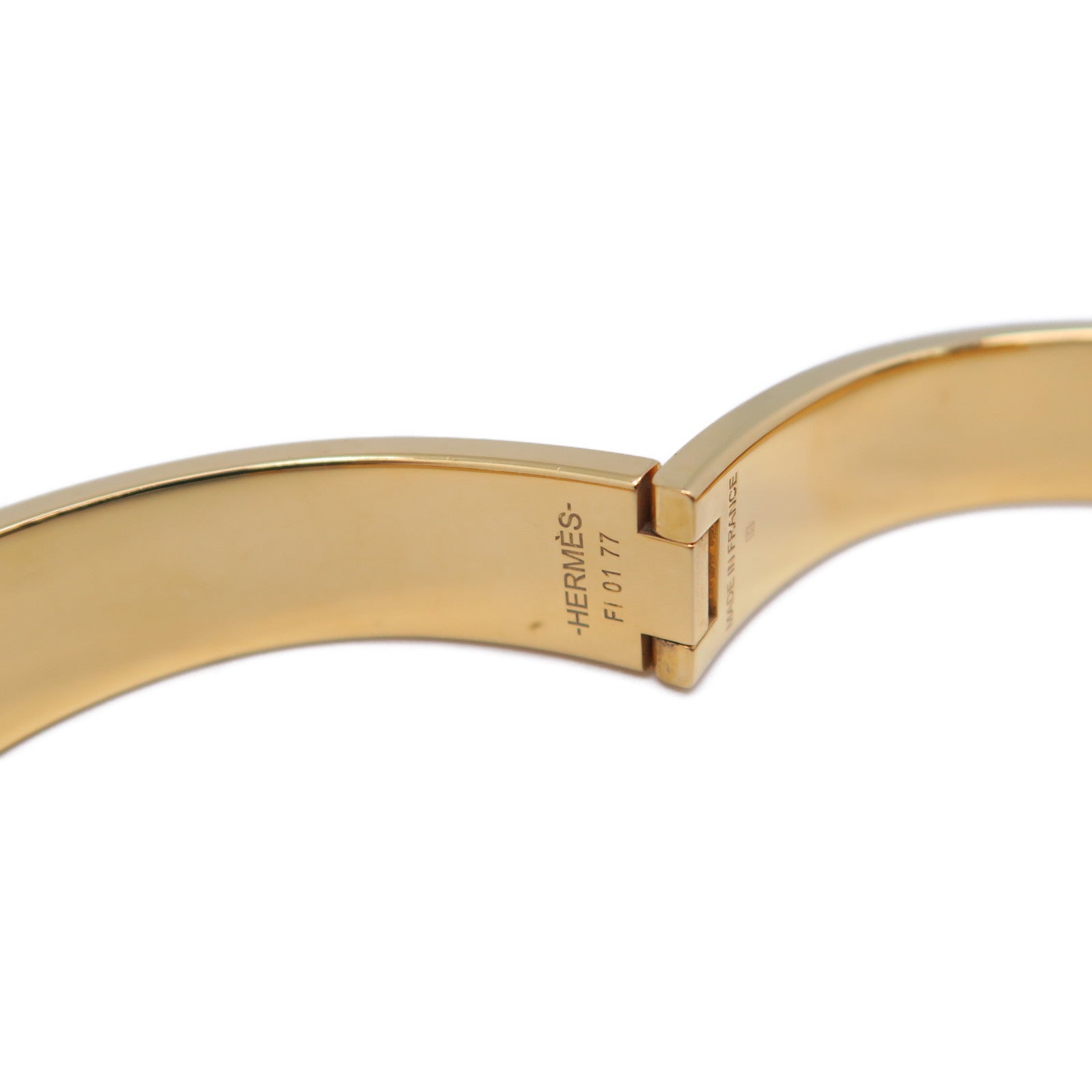 HERMES 金屬Clic H Bracelet手鐲金色/紫色