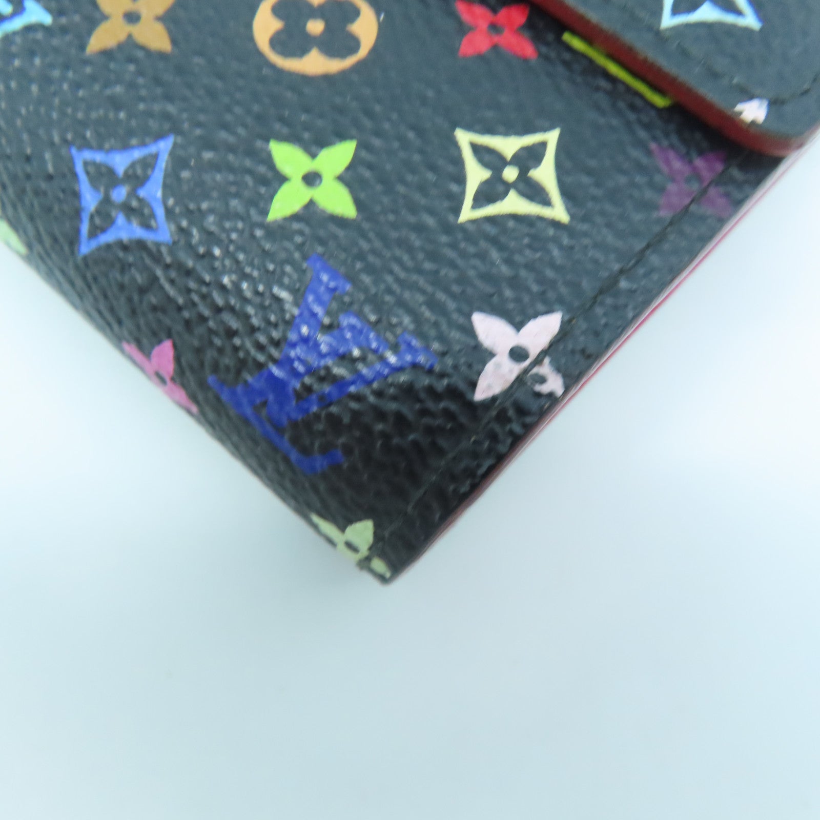 LOUIS VUITTON Monogram Multicolore Long Wallet gold buckle long wallet black
