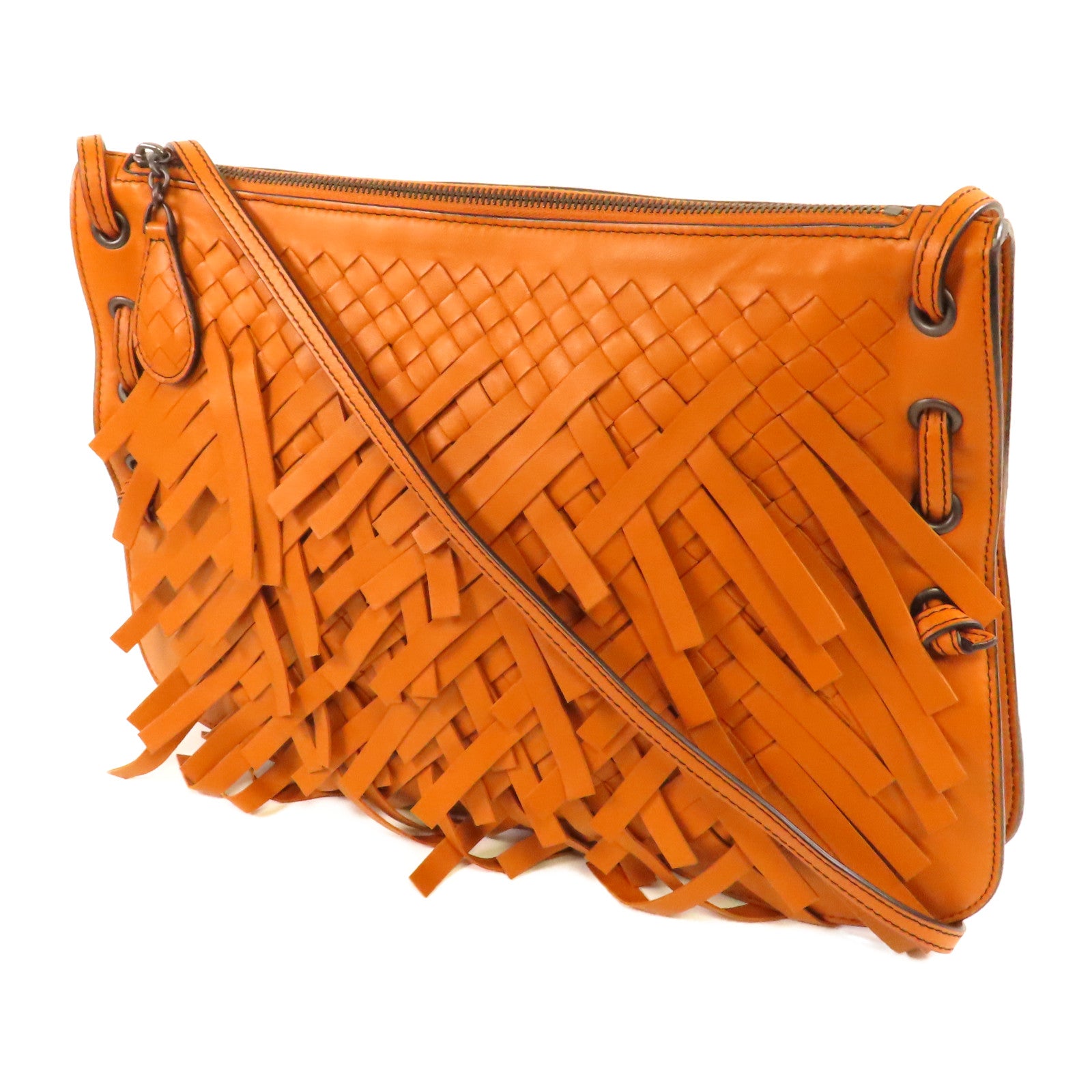 BOTTEGA VENETA 織紋牛皮皮革Shoulder Bag肩背袋啡色
