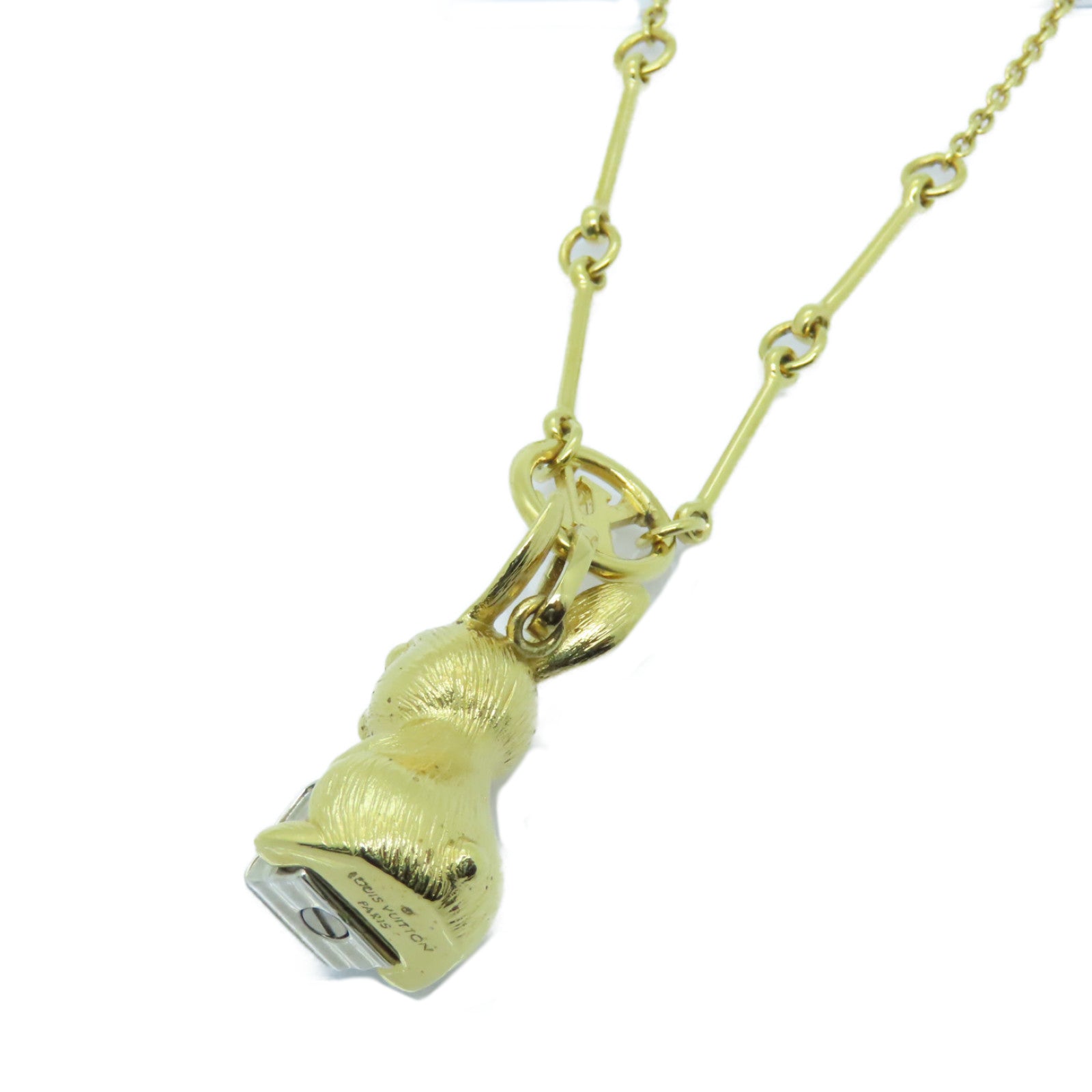 LOUIS VUITTON 金屬Bunny Necklace項鍊金色