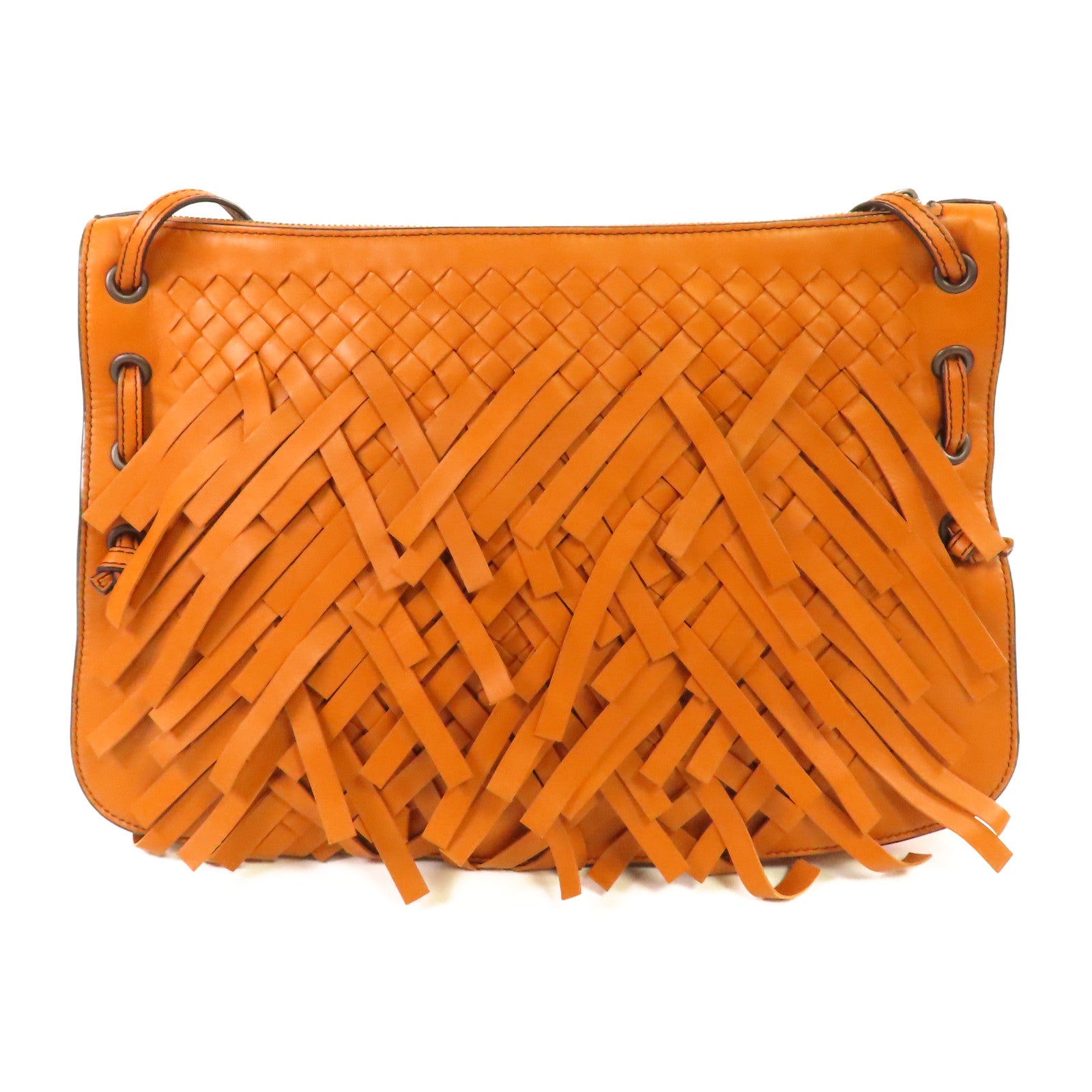 BOTTEGA VENETA 織紋牛皮皮革Shoulder Bag肩背袋啡色