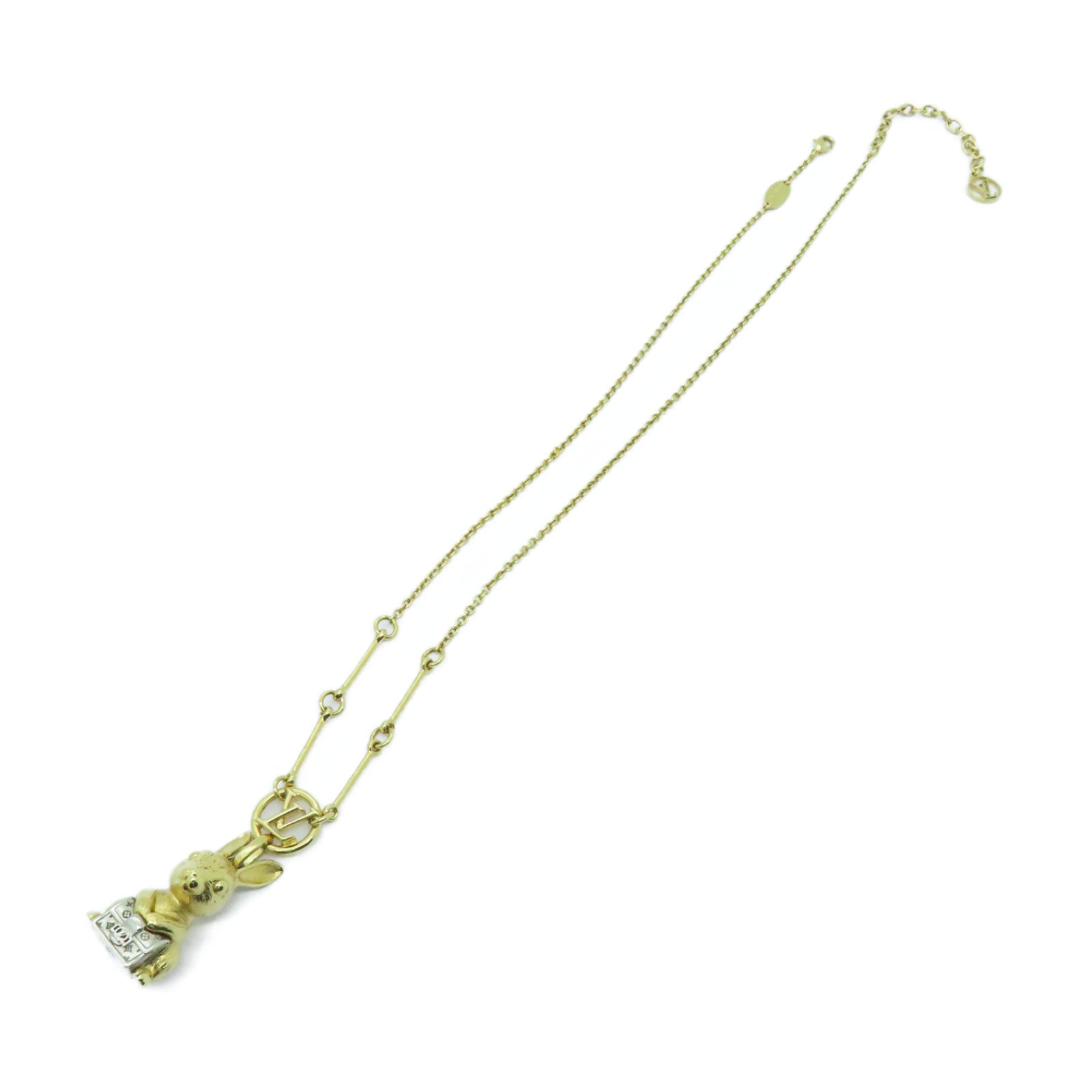 LOUIS VUITTON 金屬Bunny Necklace項鍊金色