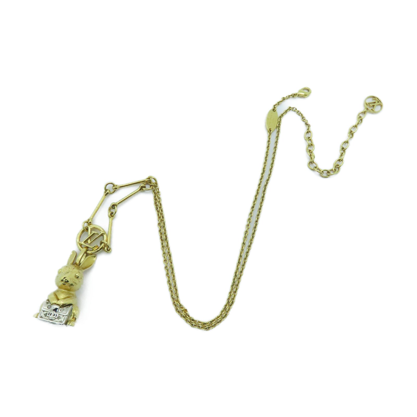 LOUIS VUITTON 金屬Bunny Necklace項鍊金色