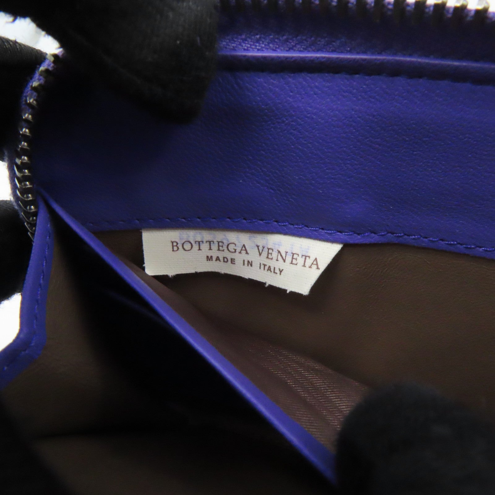 BOTTEGA VENETA 织纹皮革Long Wallet银扣长钱包紫色