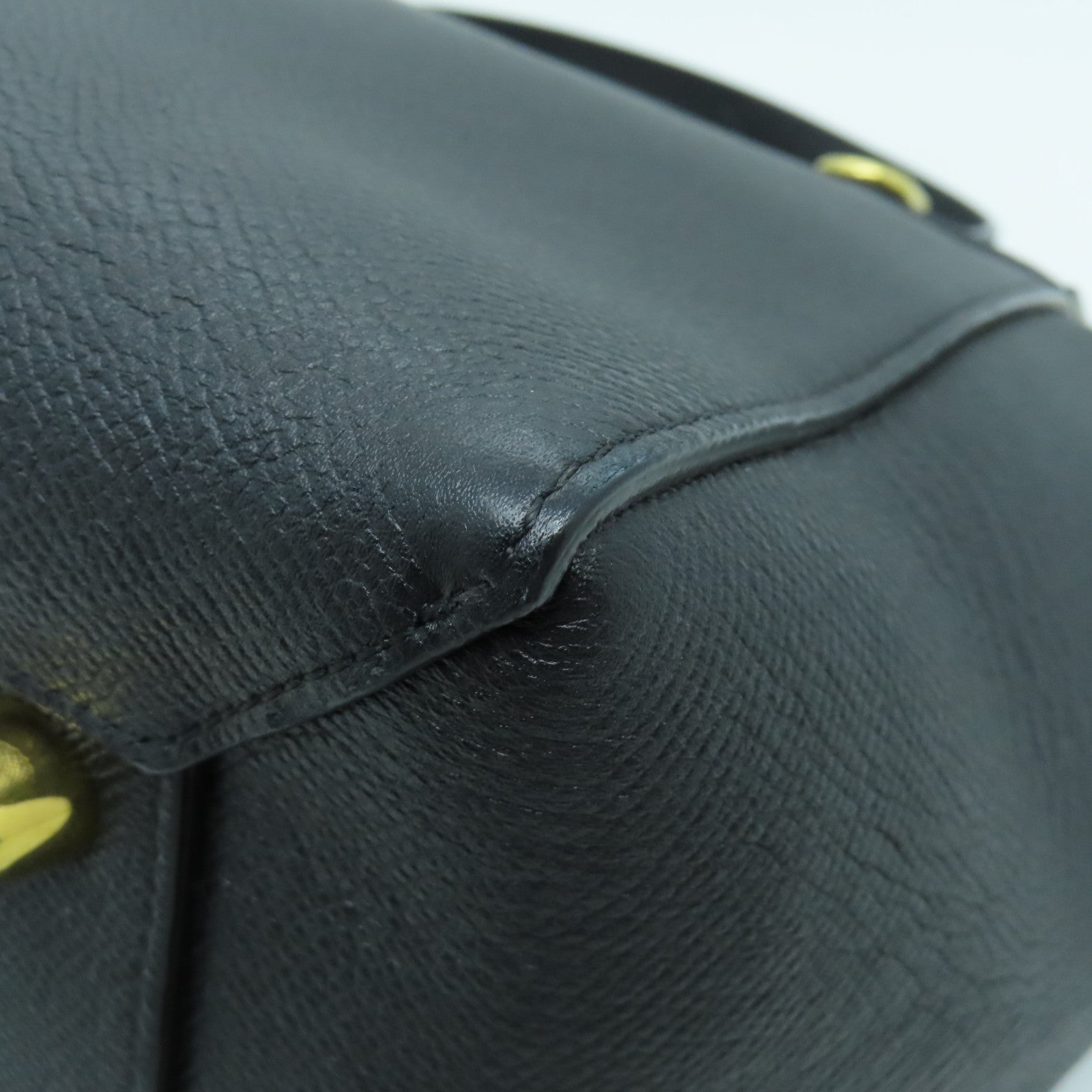 CELINE 牛皮皮革Mini Belt Bag金扣手挽肩背兩用袋深灰色