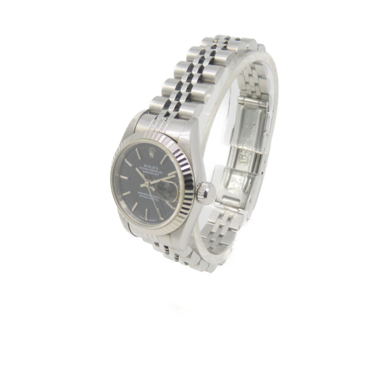 ROLEX Datejust Watch18K White Gold/Stainless Steel Watch Automatic Movement Black