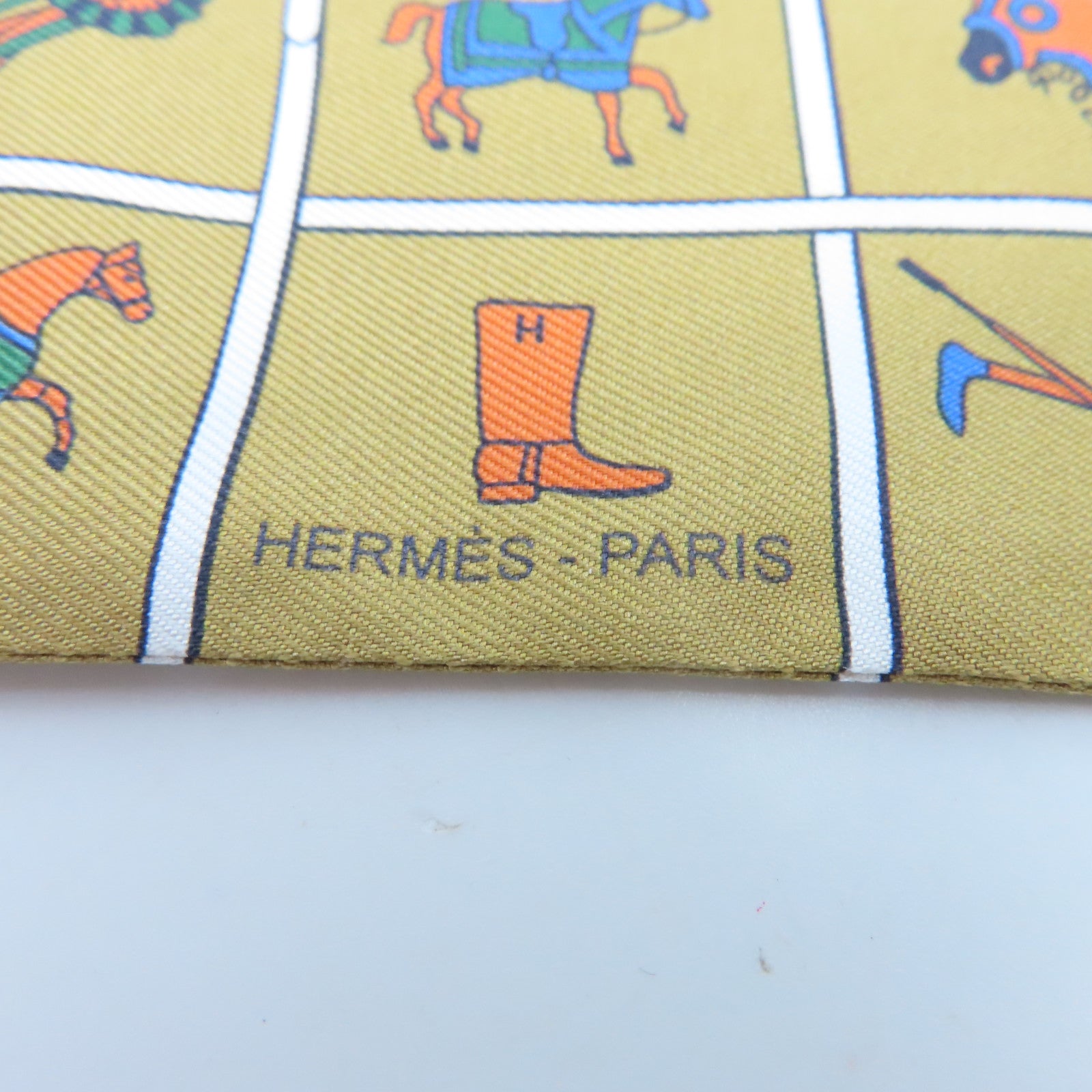 HERMES 【激減優惠】絲質Twilly絲巾棕色