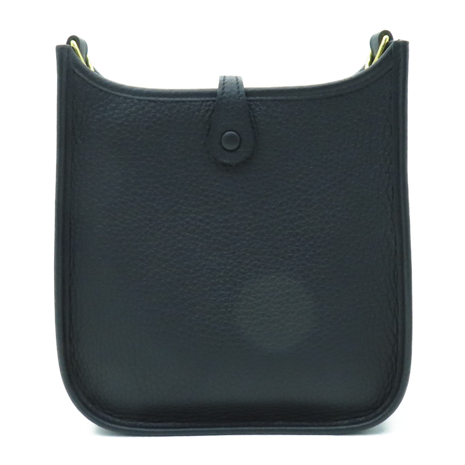 HERMES Clemence皮革Evelyne TPM金扣肩背袋黑色