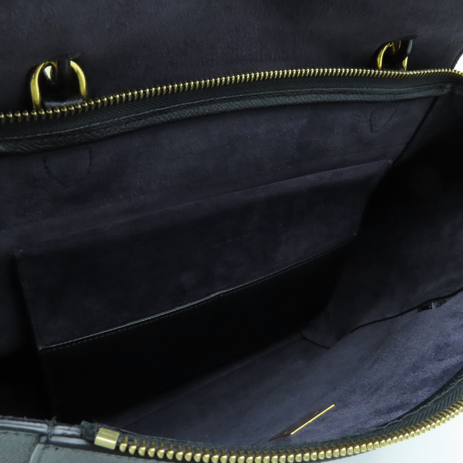 CELINE 牛皮皮革Mini Belt Bag金扣手挽肩背兩用袋深灰色