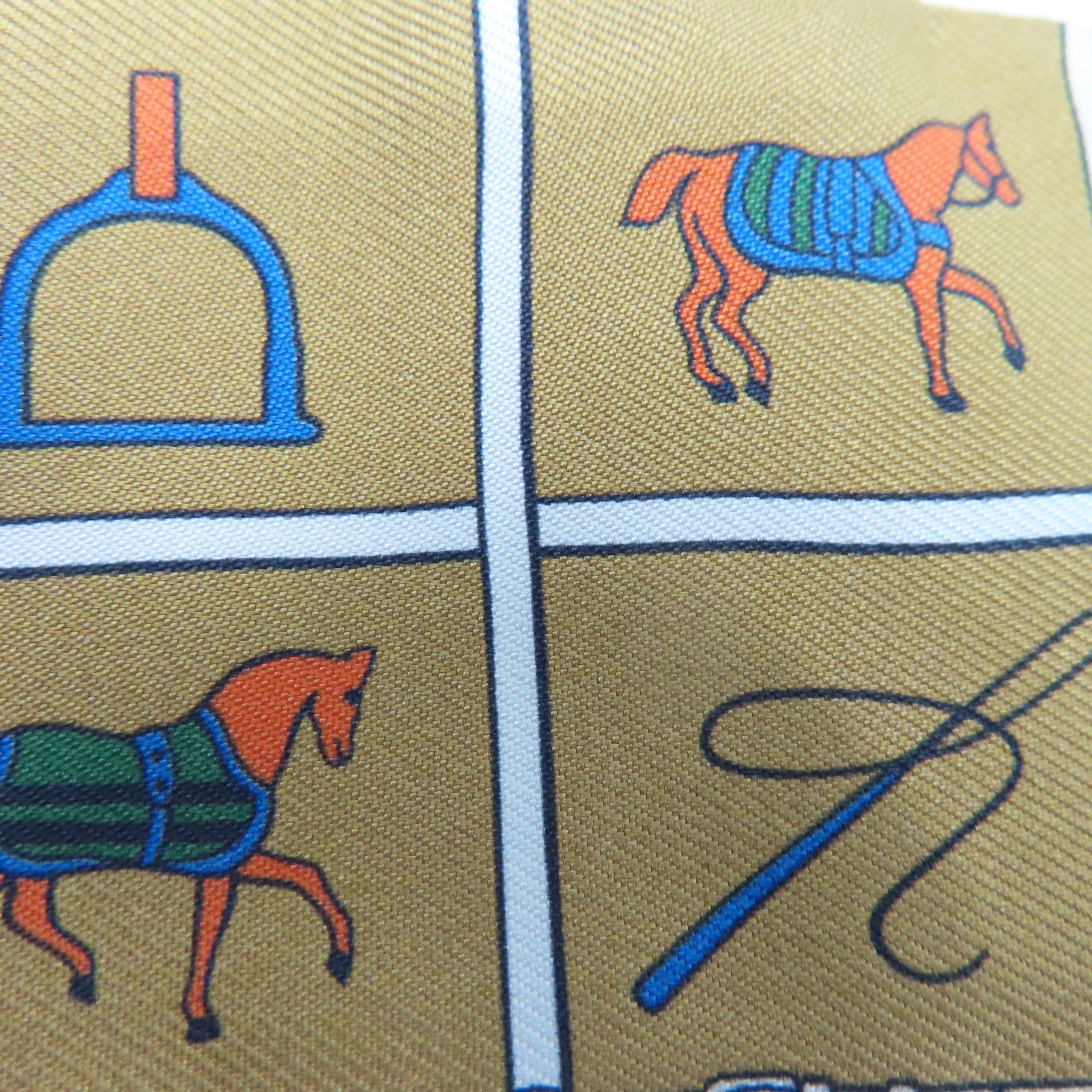 HERMES 【激減優惠】絲質Twilly絲巾棕色