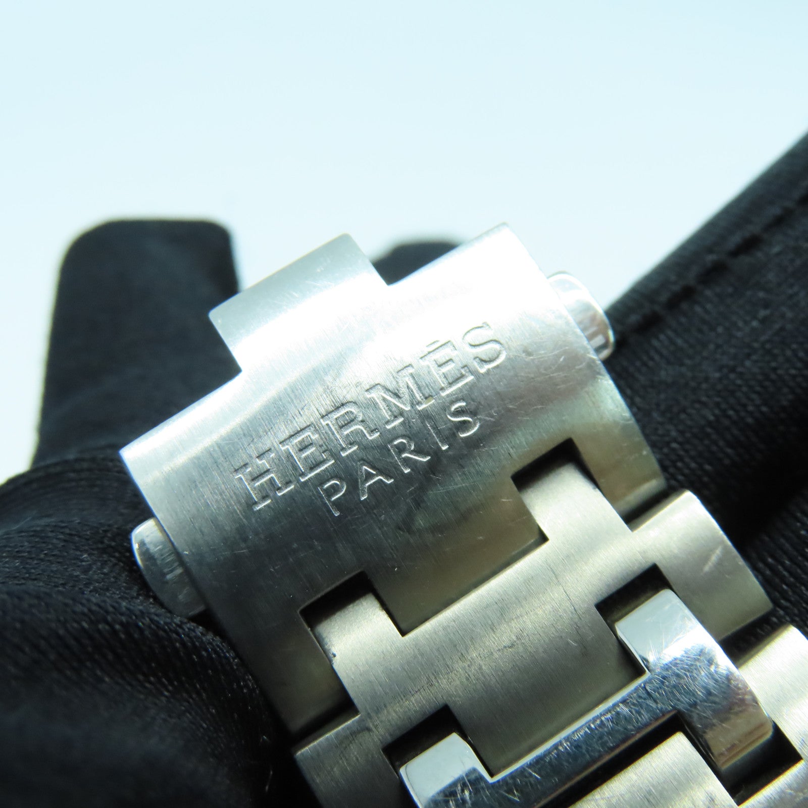 HERMES Clipper Chronograph不鏽鋼/Tatanium手錶自動機芯啡色