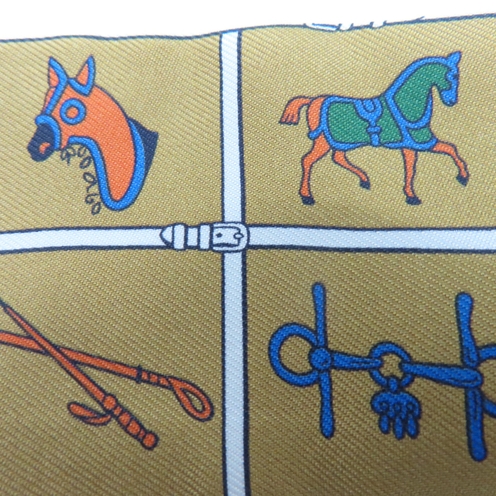 HERMES 【激減優惠】絲質Twilly絲巾棕色