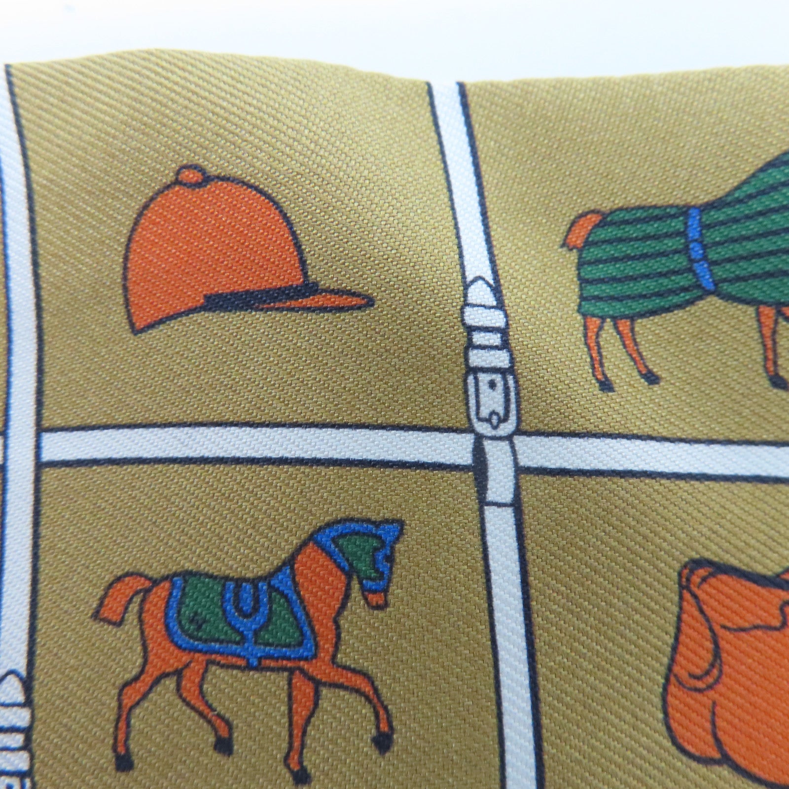 HERMES 【激減優惠】絲質Twilly絲巾棕色