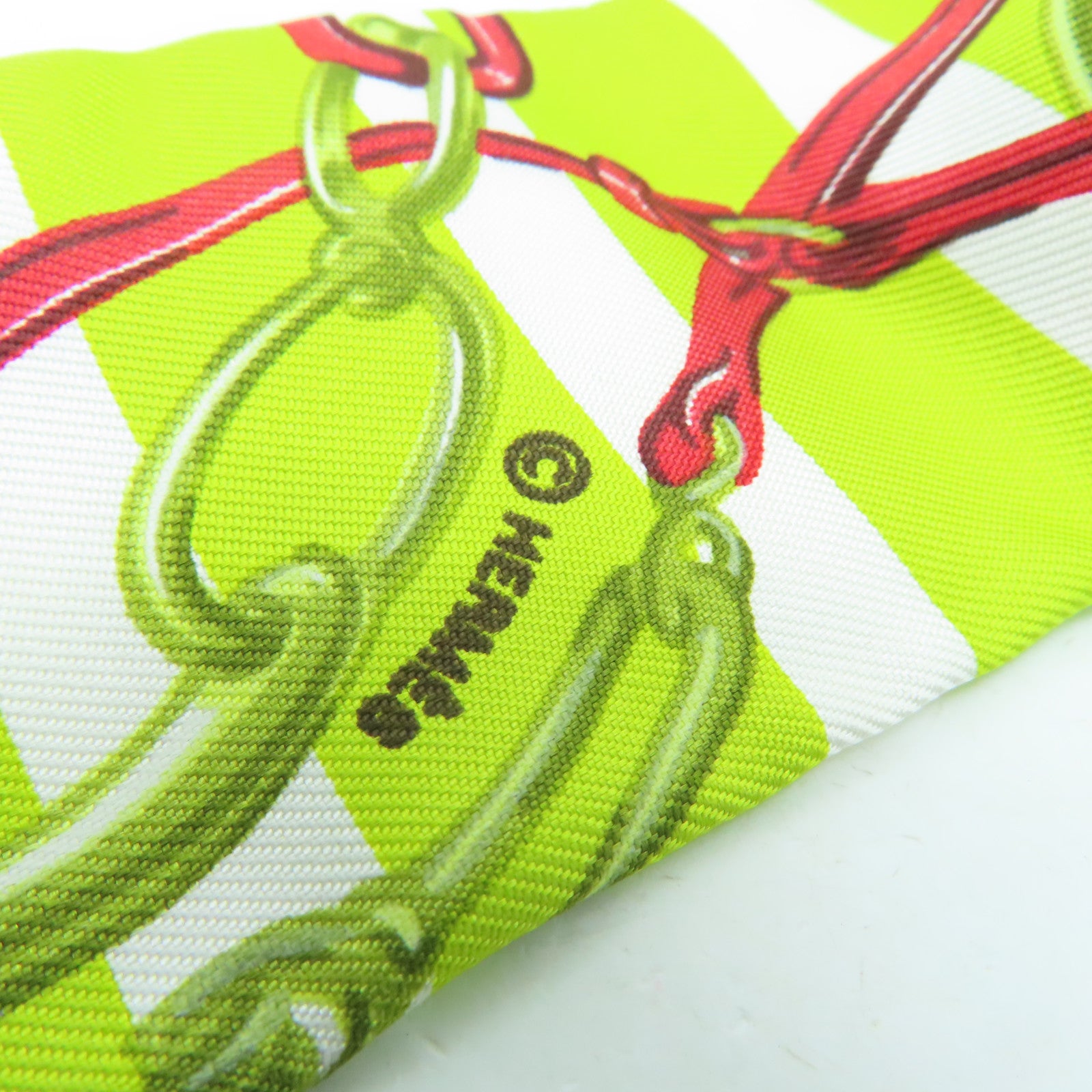 HERMES silk Twilly silk yellow red