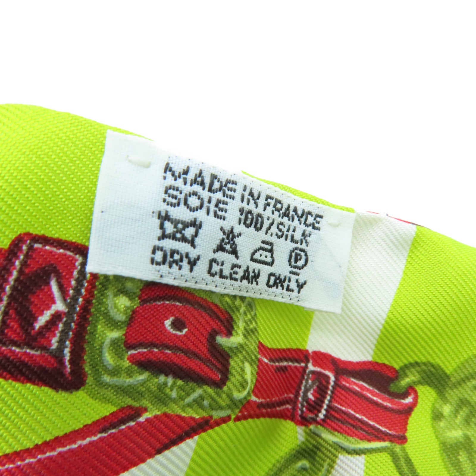 HERMES silk Twilly silk yellow red