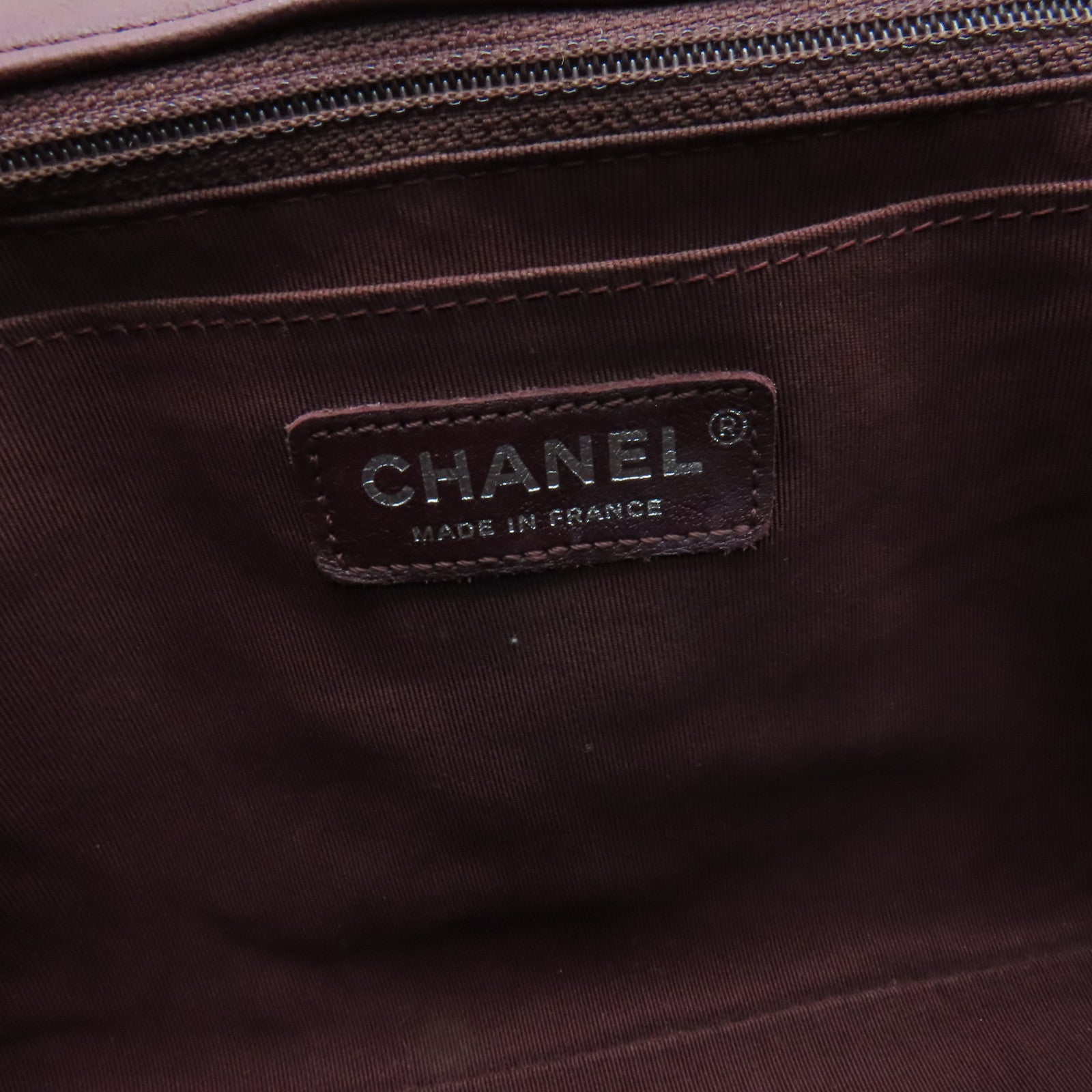 CHANEL diamond lambskin leather Chain Shoulder silver buckle shoulder bag black / maroon