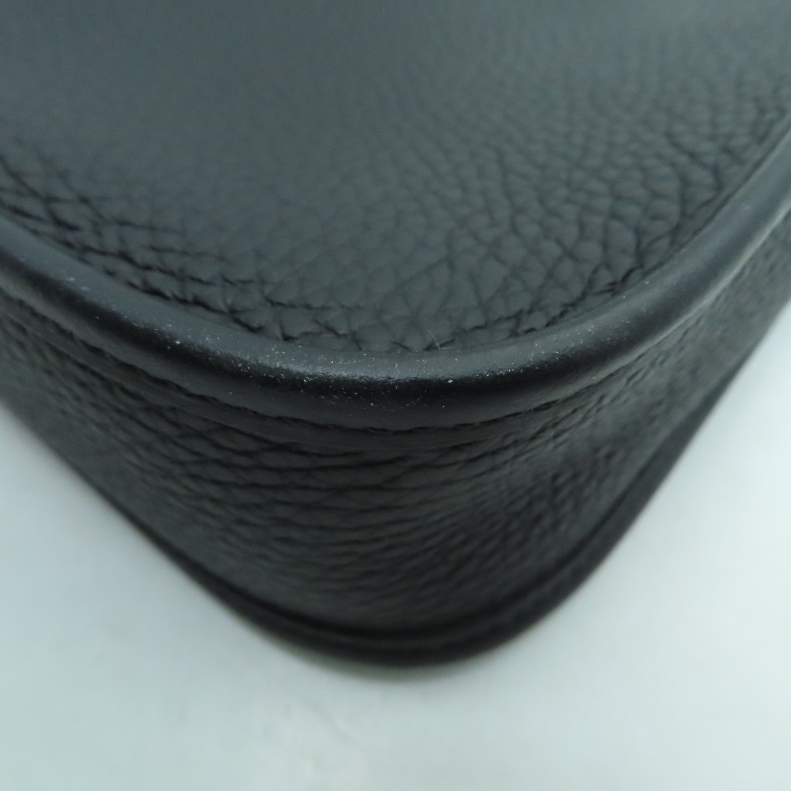 HERMES Clemence皮革Evelyne TPM金扣肩背袋黑色