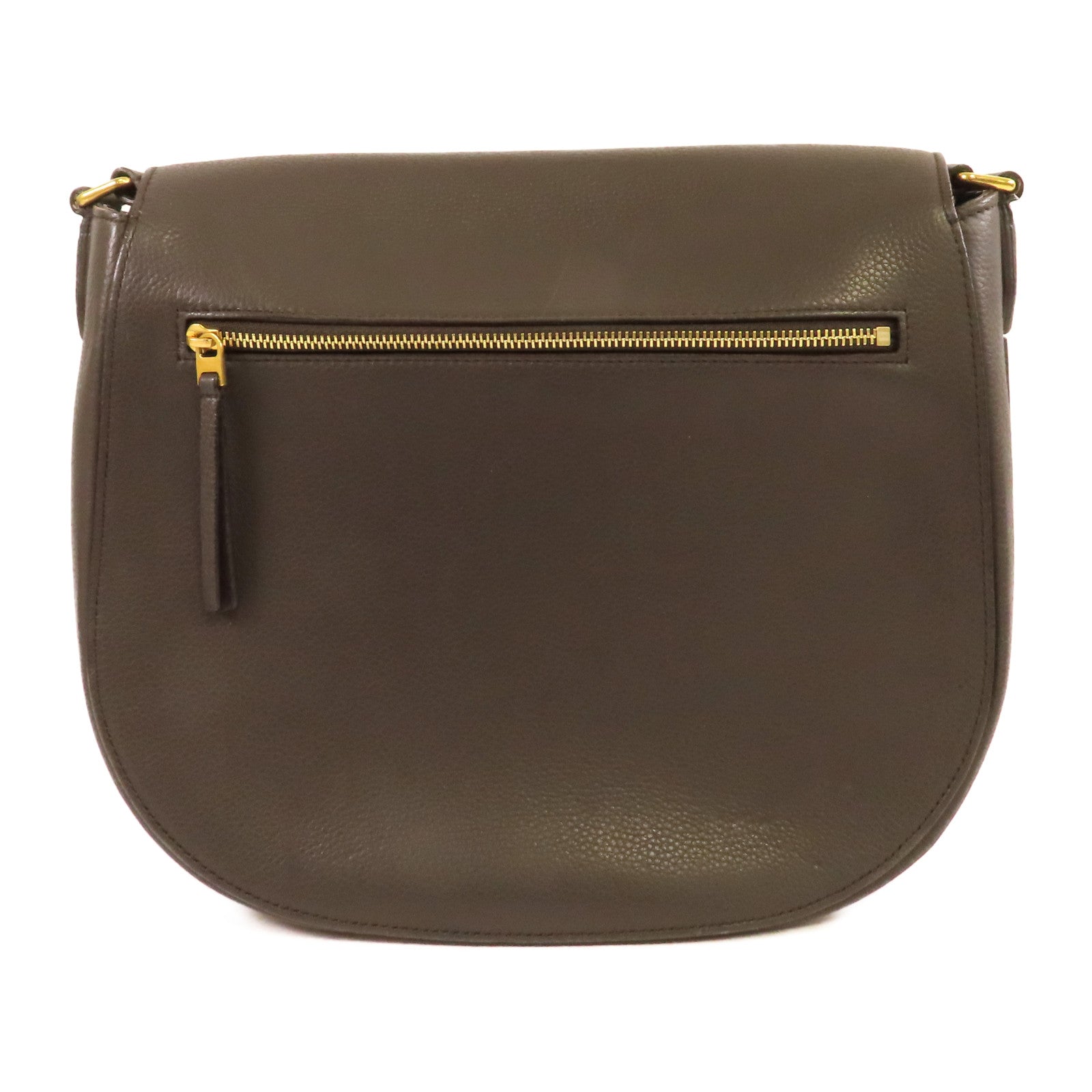 CELINE 牛皮皮革Shoulder Bag金扣肩背袋灰色