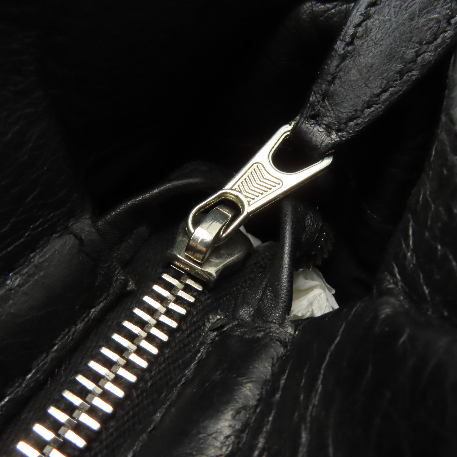 BALENCIAGA 羊皮皮革City 2Way Shoulder Bag銀扣手挽肩背兩用袋黑色