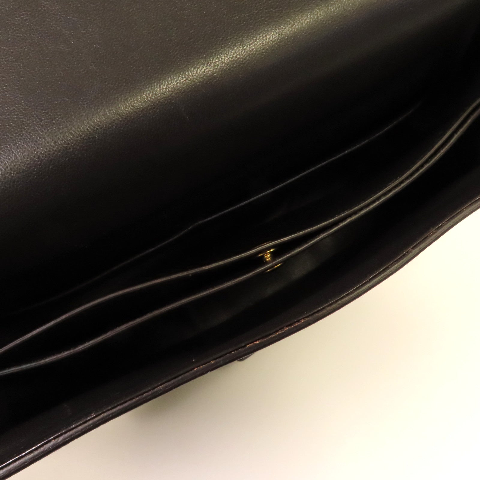 CELINE 牛皮皮革Shoulder Bag金扣肩背袋灰色