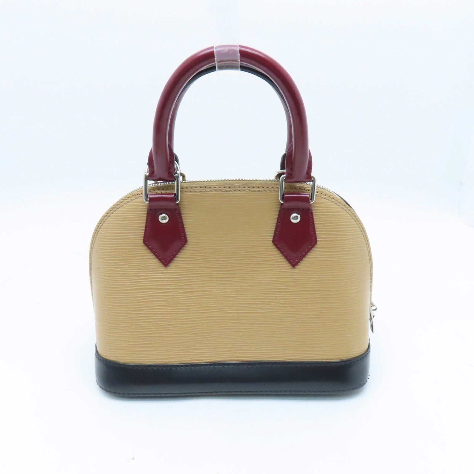 LOUIS VUITTON Epi Alma BB銀扣肩背袋棕色